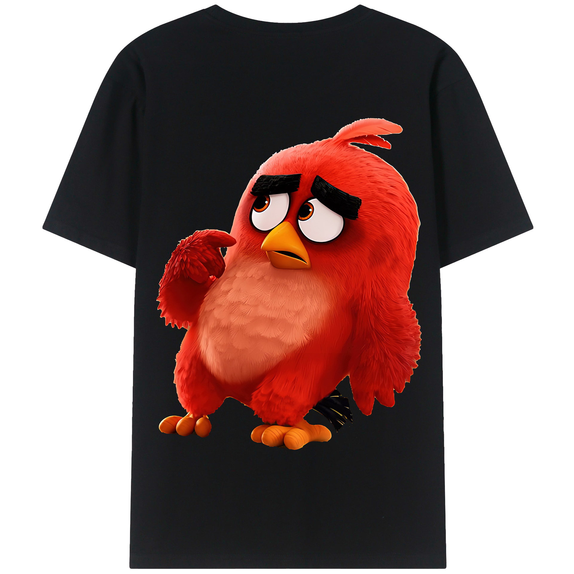 （画像用） Angry Birds アングリーバード 綿100％半袖Tシャツ（背面プリント）