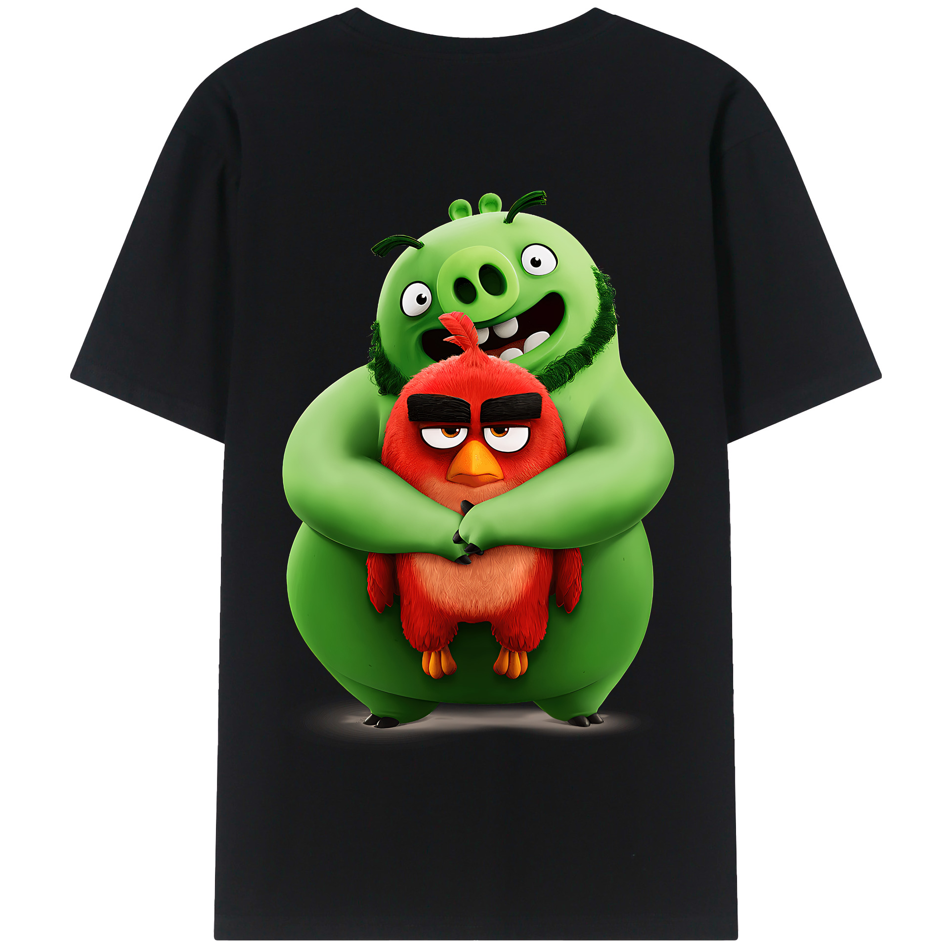 （画像用） Angry Birds アングリーバード 綿100％半袖Tシャツ（背面プリント）