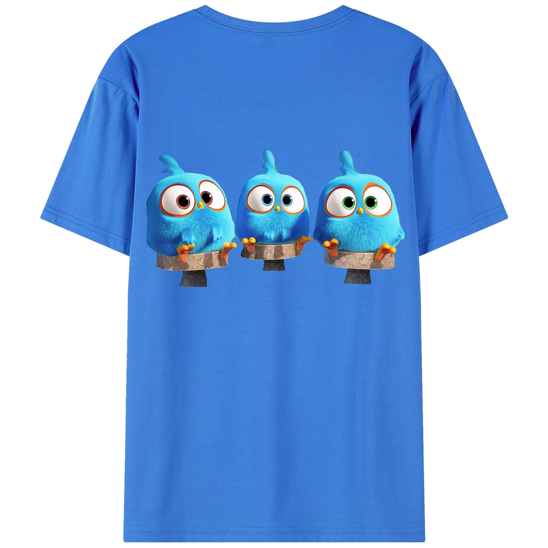 （画像用） Angry Birds アングリーバード 綿100％半袖Tシャツ（背面プリント）