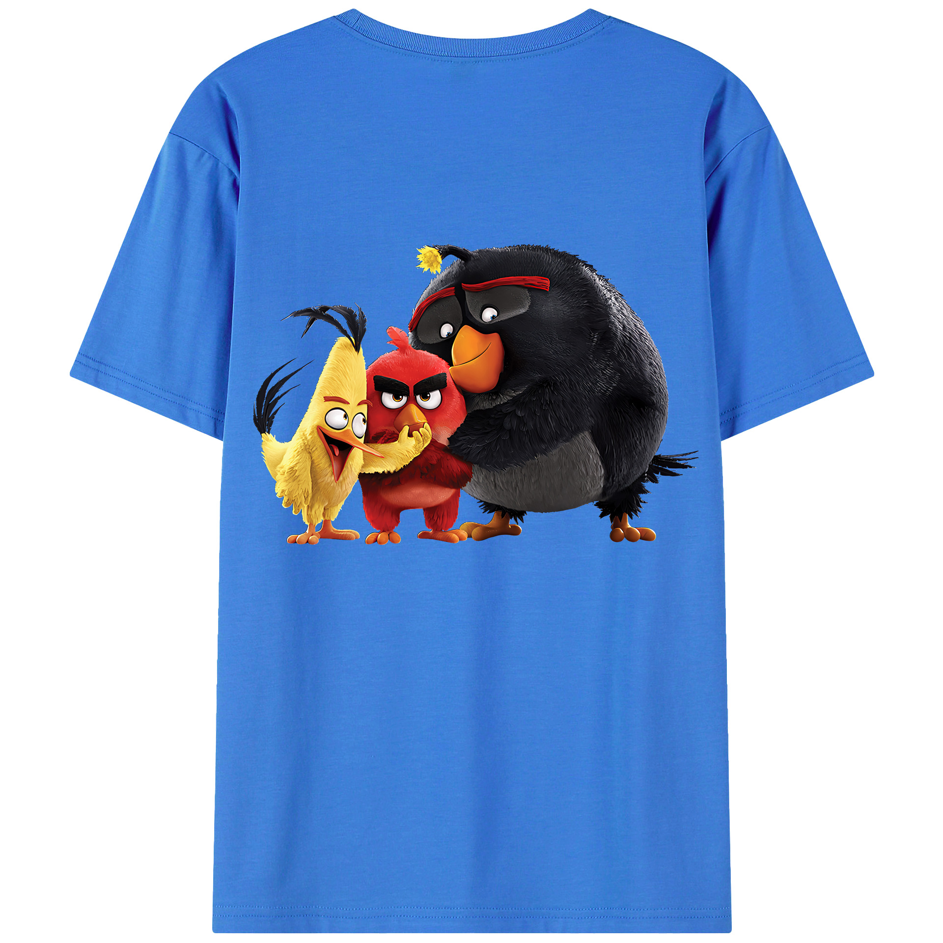 （画像用） Angry Birds アングリーバード 綿100％半袖Tシャツ（背面プリント）