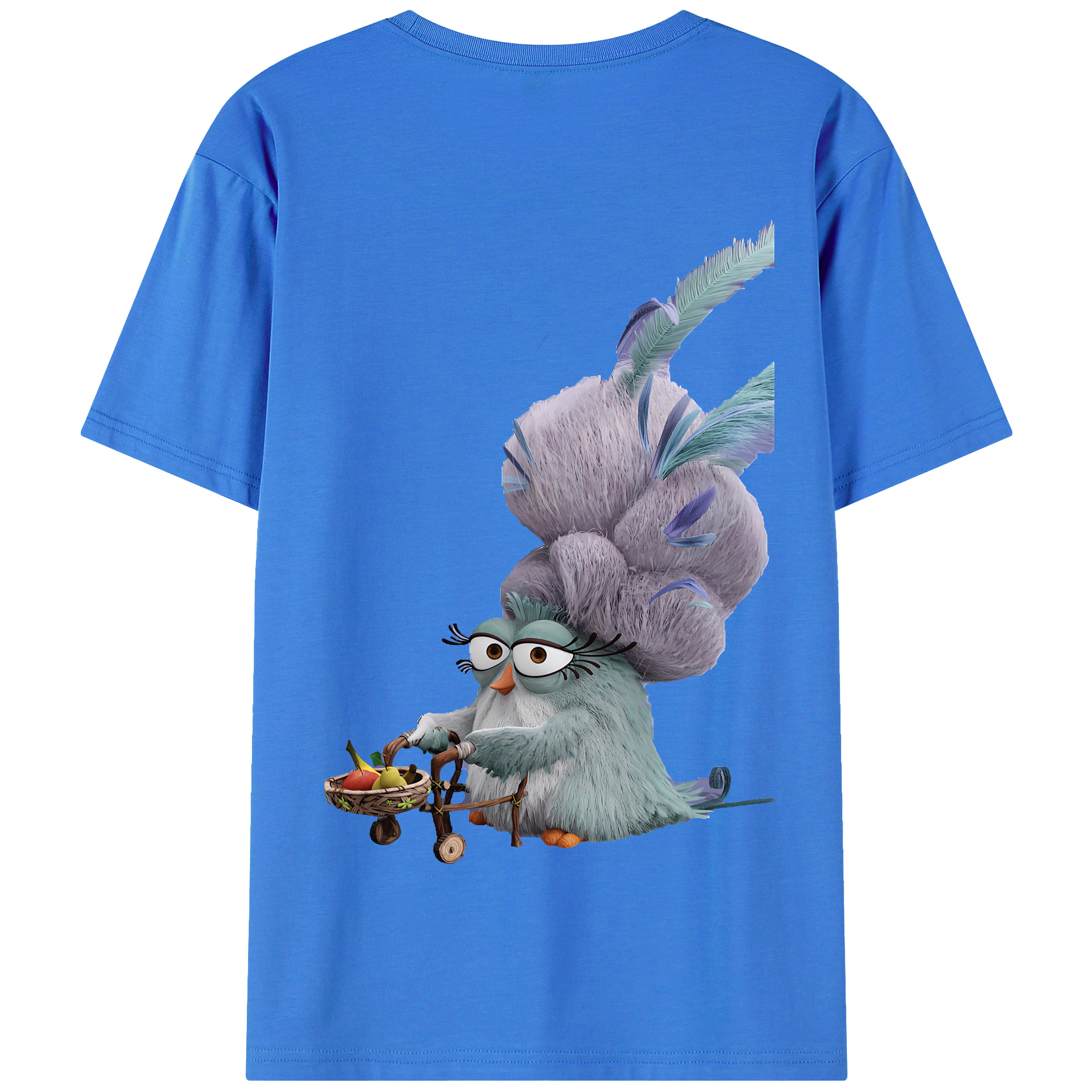 （画像用） Angry Birds アングリーバード 綿100％半袖Tシャツ（背面プリント）