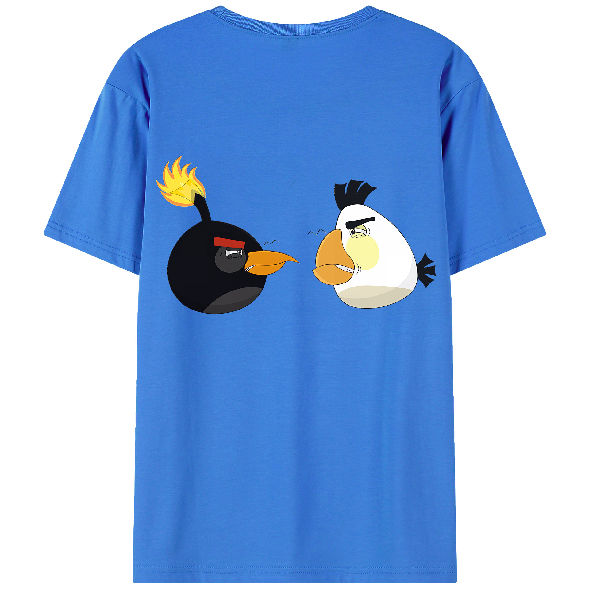 （画像用） Angry Birds アングリーバード 綿100％半袖Tシャツ（背面プリント）