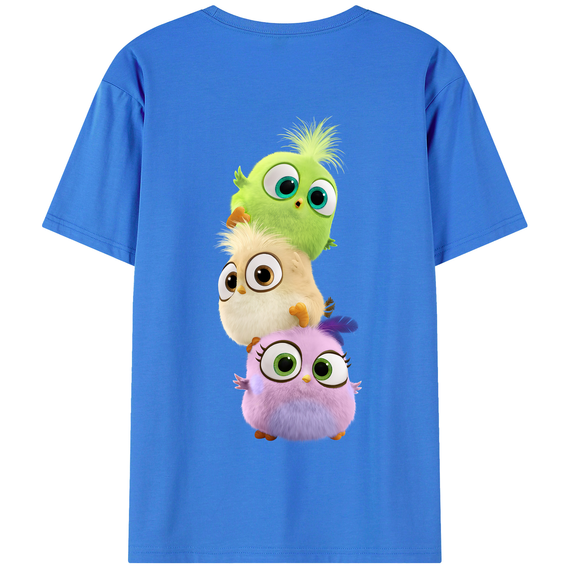 （画像用） Angry Birds アングリーバード 綿100％半袖Tシャツ（背面プリント）
