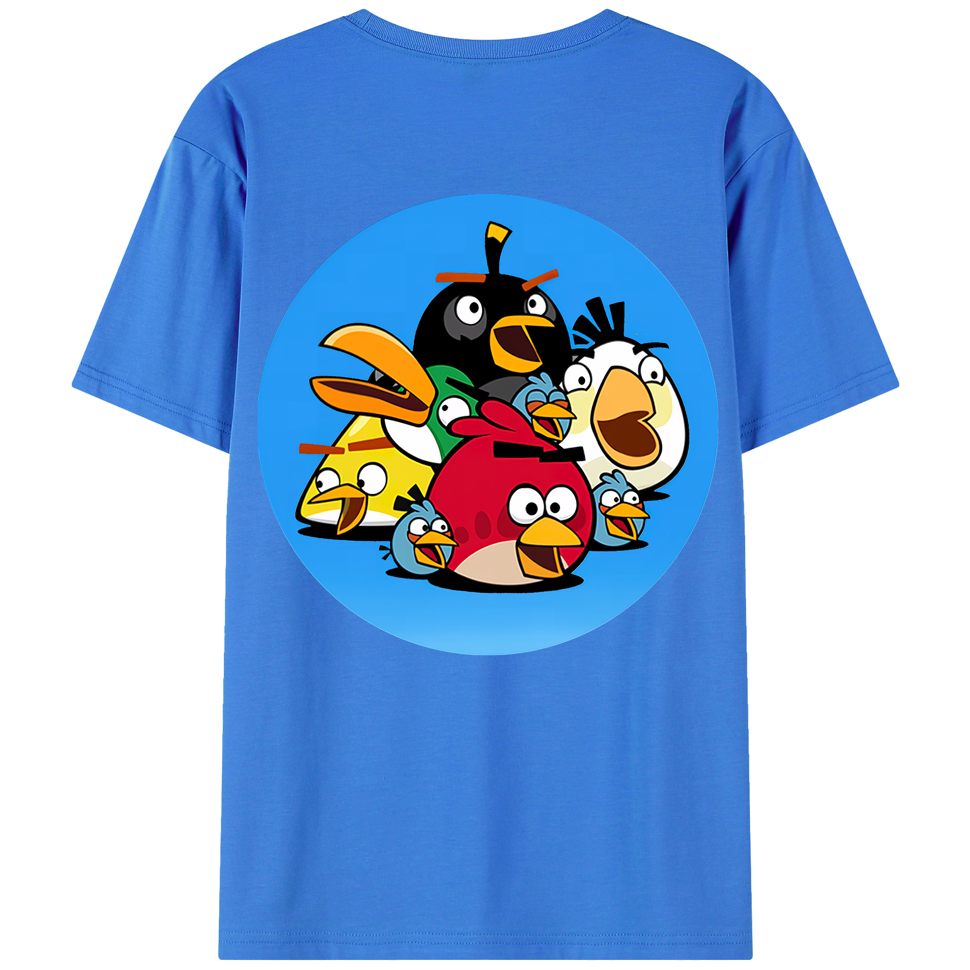 （画像用） Angry Birds アングリーバード 綿100％半袖Tシャツ（背面プリント）
