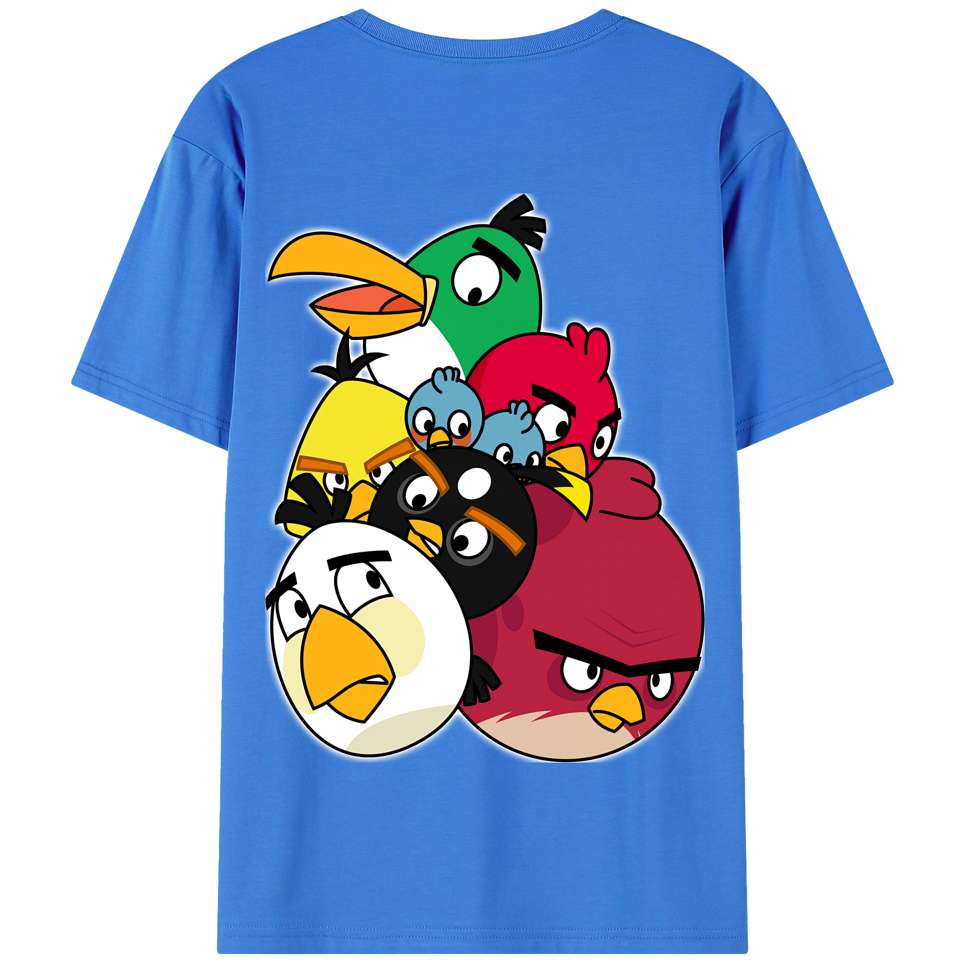 （画像用） Angry Birds アングリーバード 綿100％半袖Tシャツ（背面プリント）