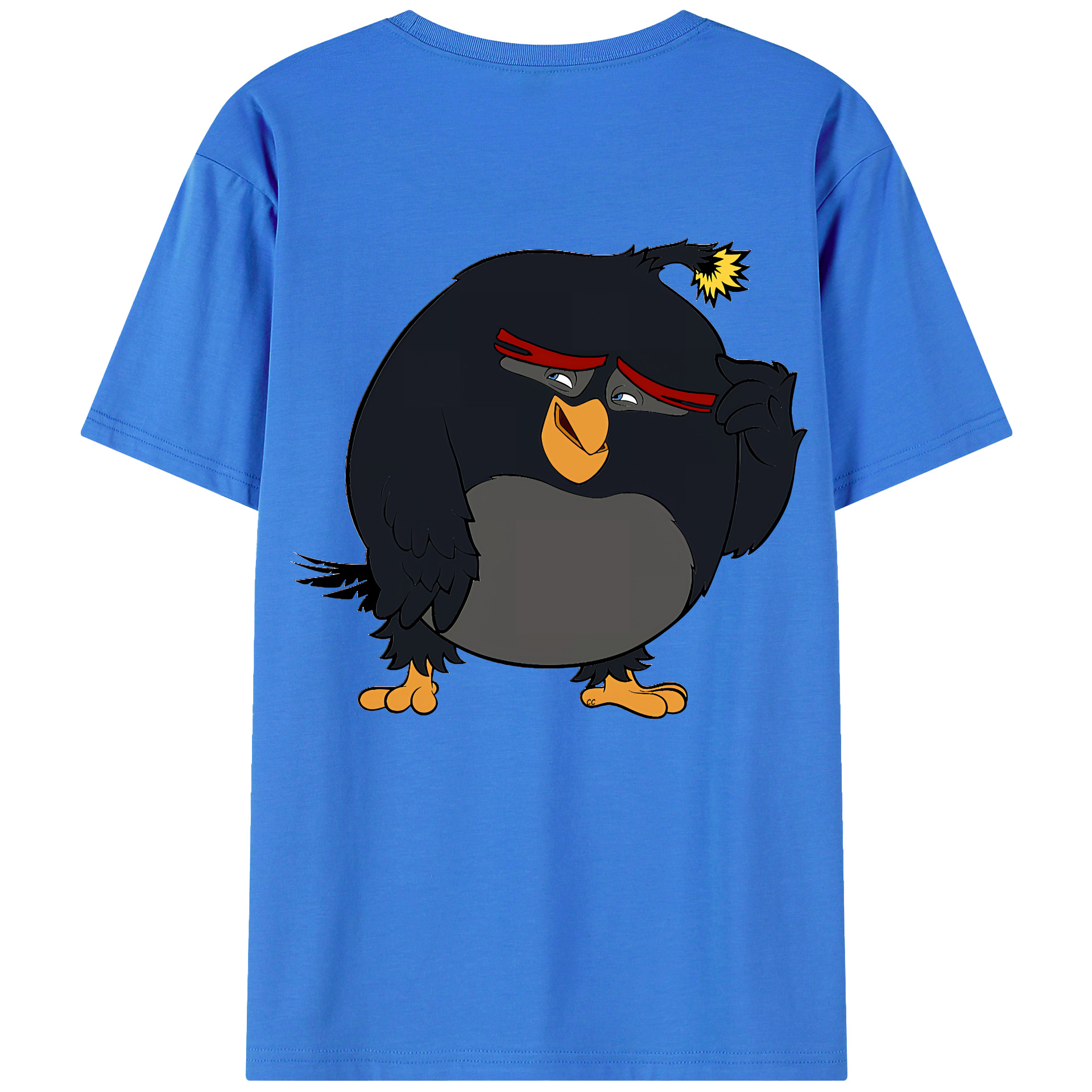 （画像用） Angry Birds アングリーバード 綿100％半袖Tシャツ（背面プリント）