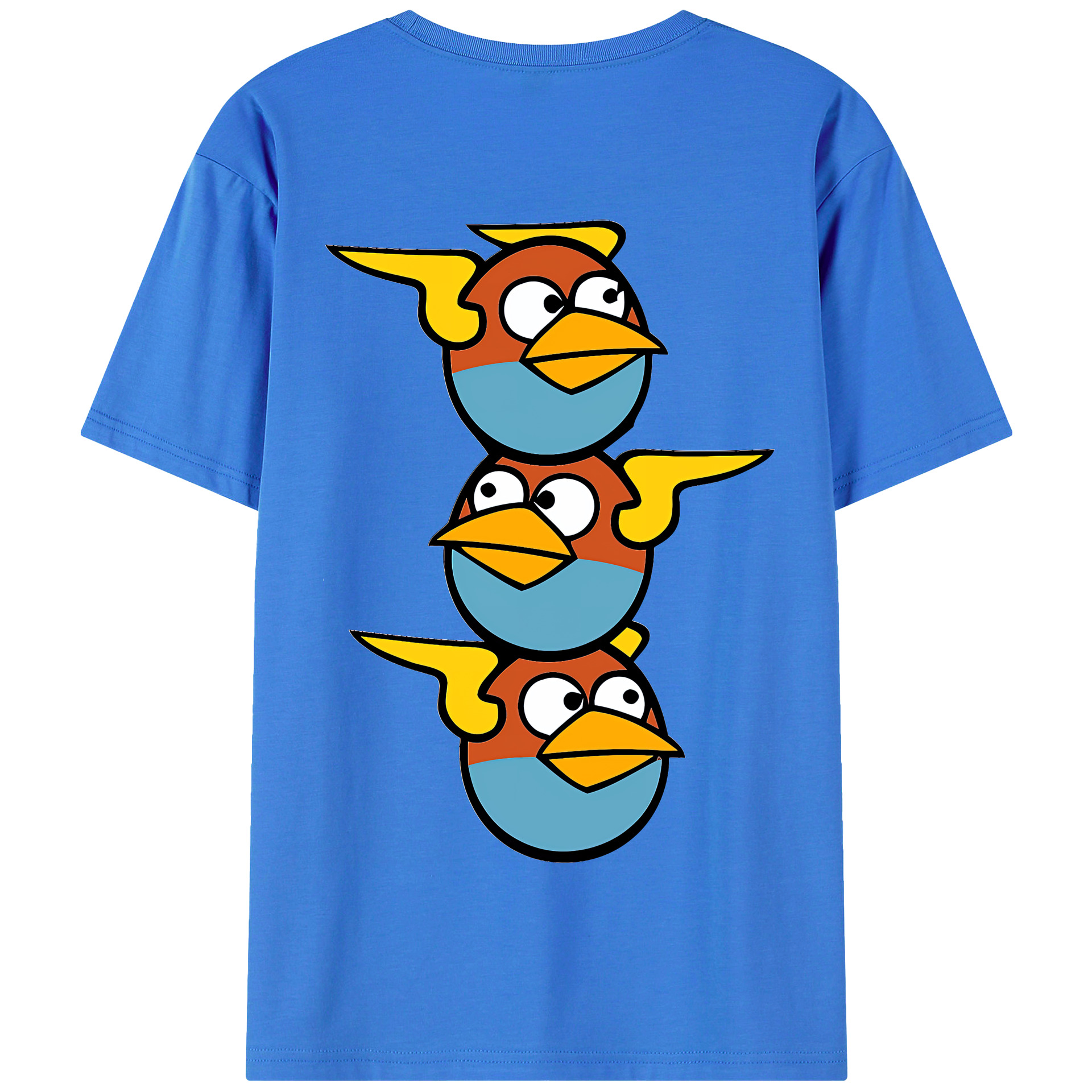 （画像用） Angry Birds アングリーバード 綿100％半袖Tシャツ（背面プリント）