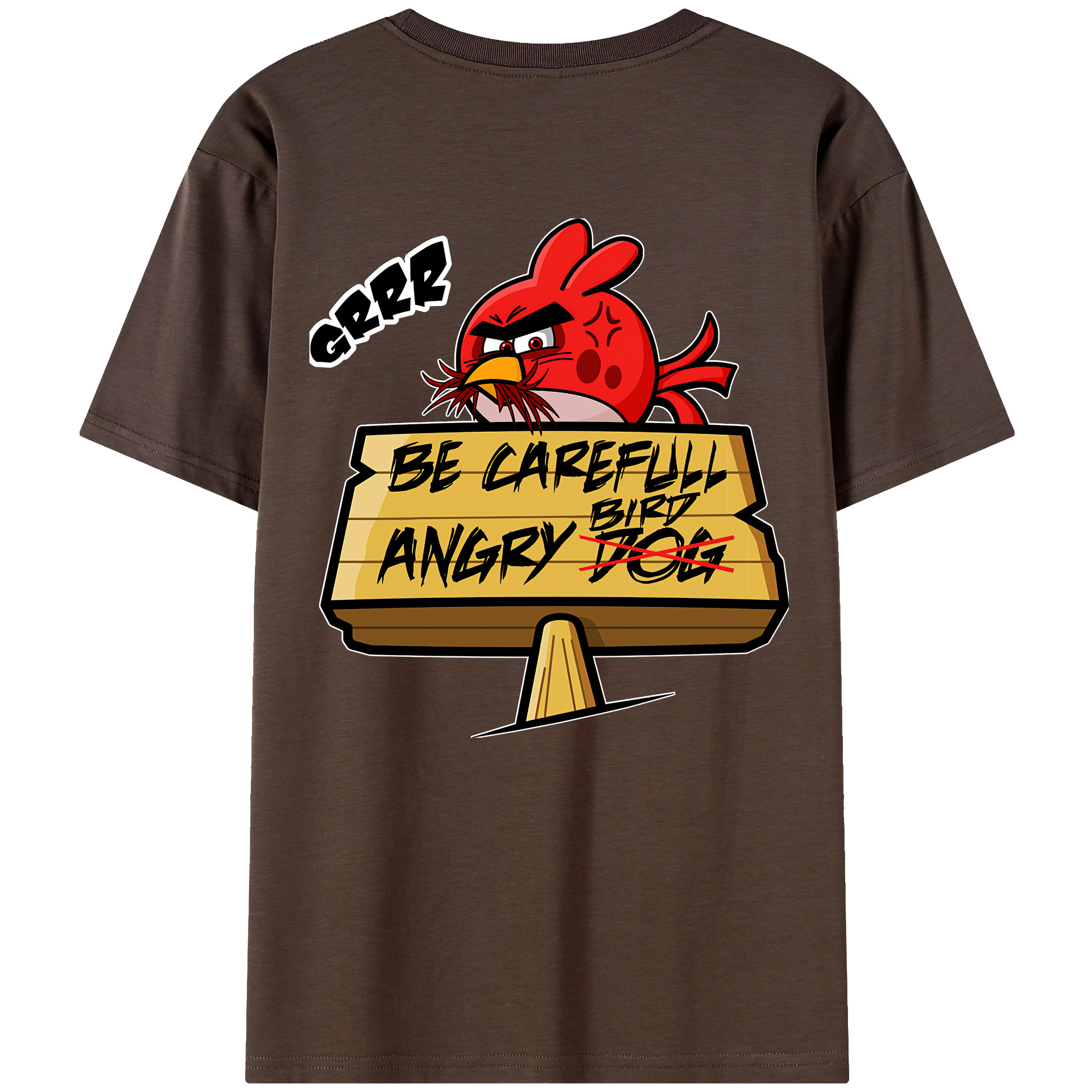 （画像用） Angry Birds アングリーバード 綿100％半袖Tシャツ（背面プリント）
