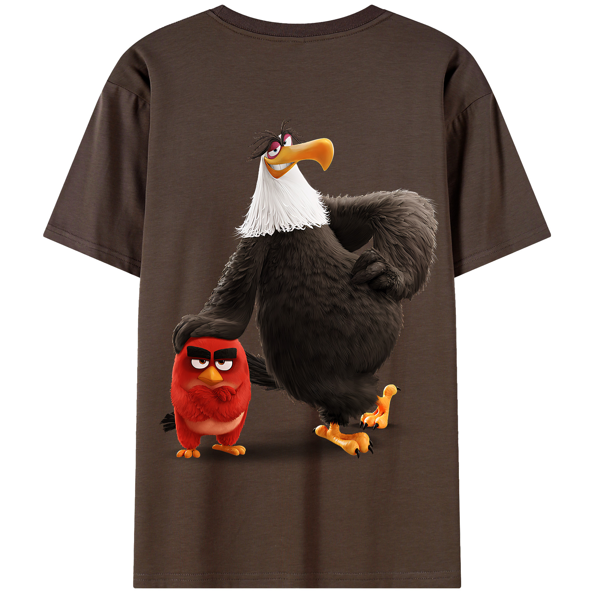 （画像用） Angry Birds アングリーバード 綿100％半袖Tシャツ（背面プリント）