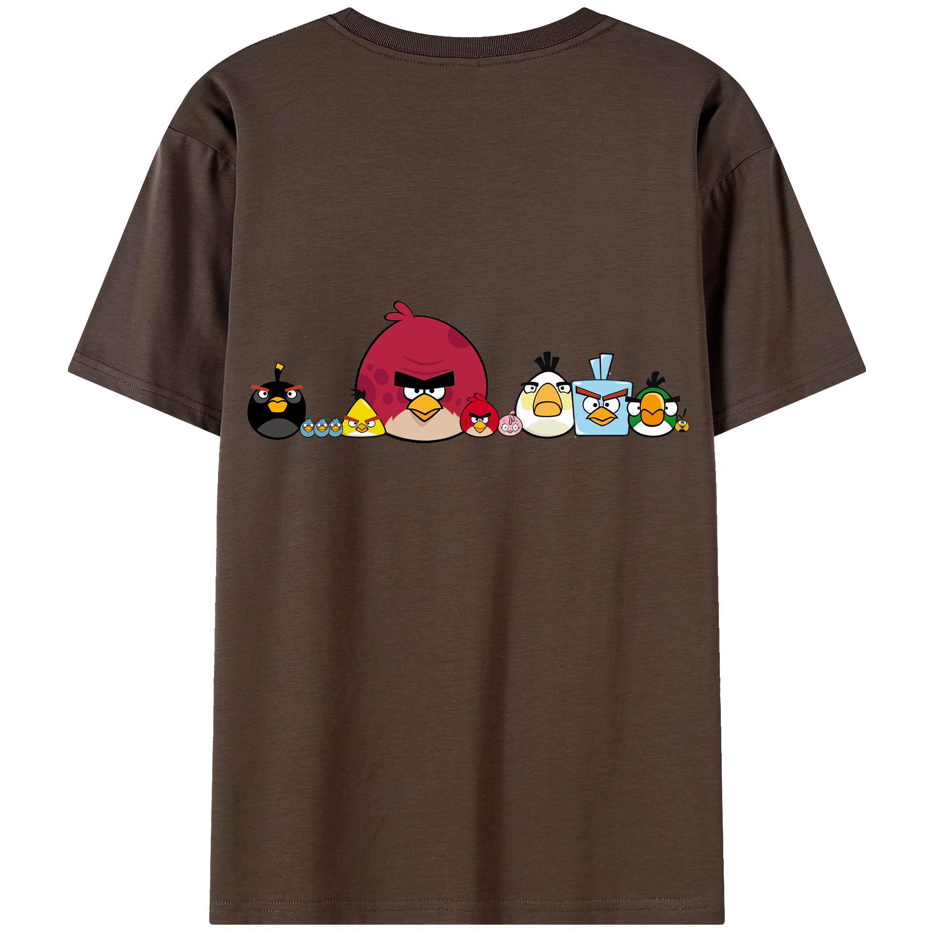 （画像用） Angry Birds アングリーバード 綿100％半袖Tシャツ（背面プリント）