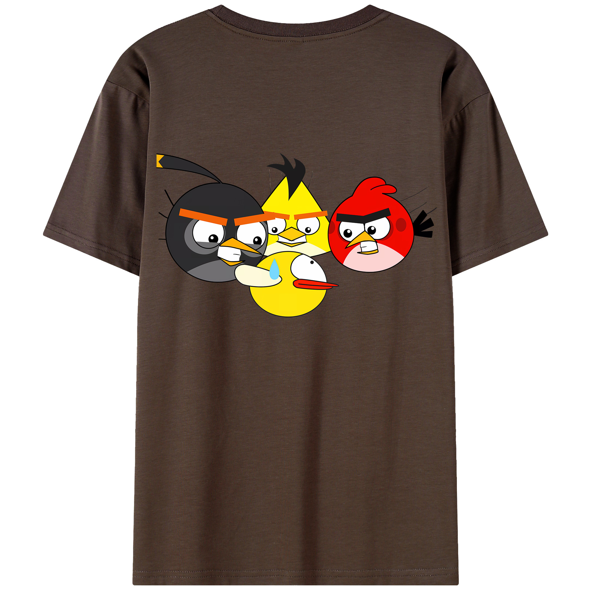 （画像用） Angry Birds アングリーバード 綿100％半袖Tシャツ（背面プリント）