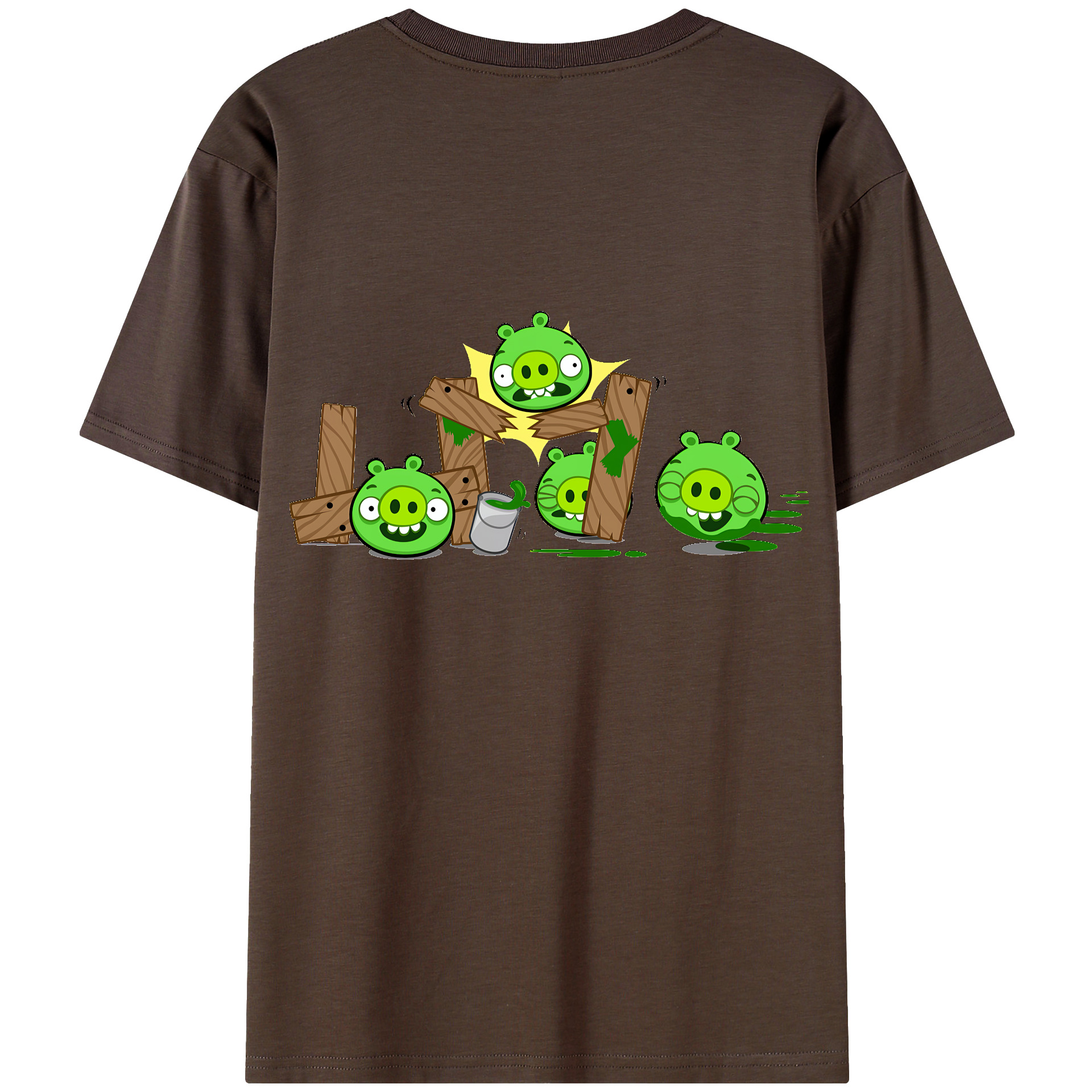 （画像用） Angry Birds アングリーバード 綿100％半袖Tシャツ（背面プリント）