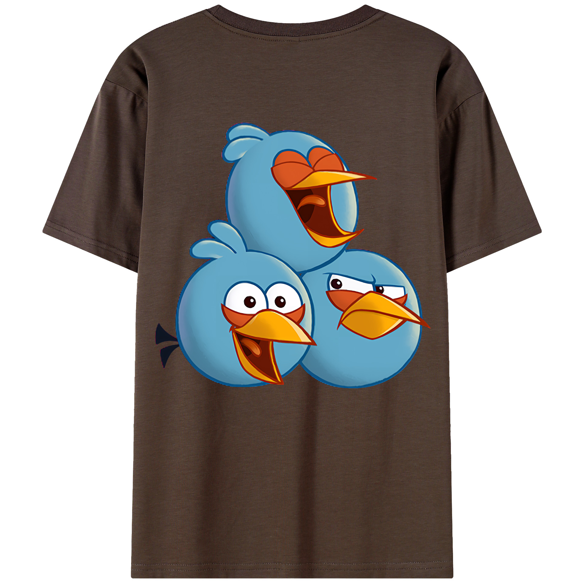 （画像用） Angry Birds アングリーバード 綿100％半袖Tシャツ（背面プリント）