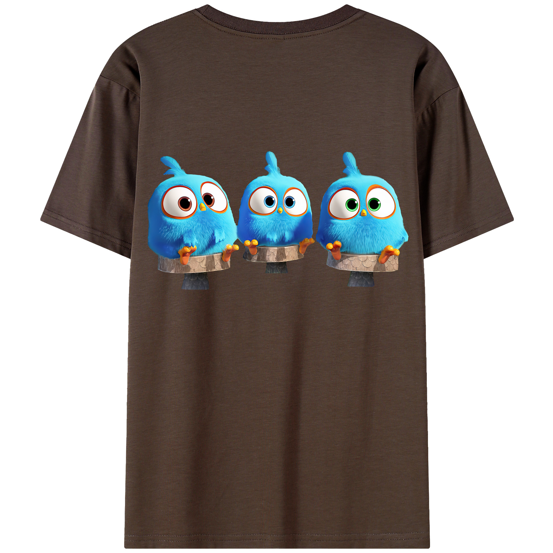 （画像用） Angry Birds アングリーバード 綿100％半袖Tシャツ（背面プリント）