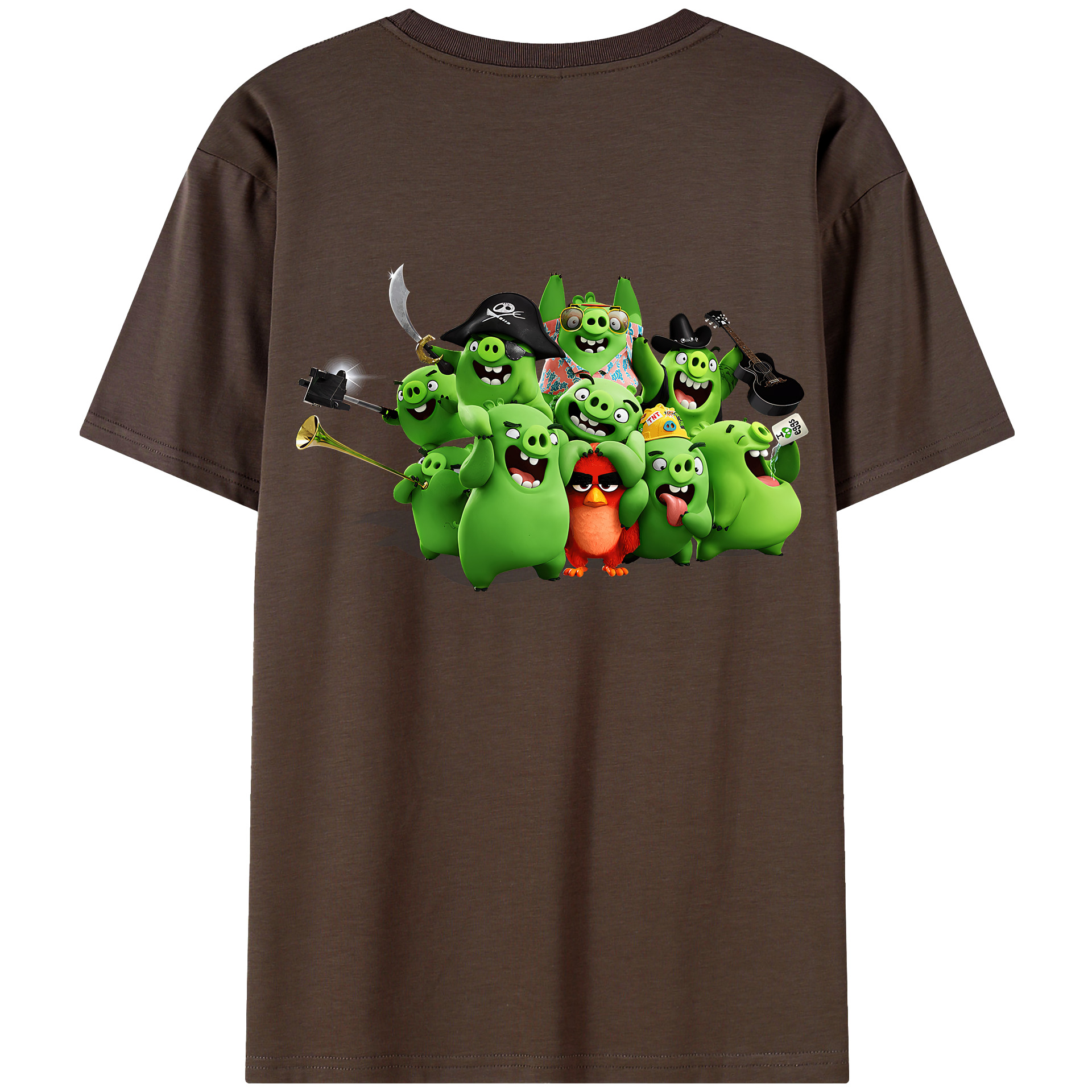 （画像用） Angry Birds アングリーバード 綿100％半袖Tシャツ（背面プリント）