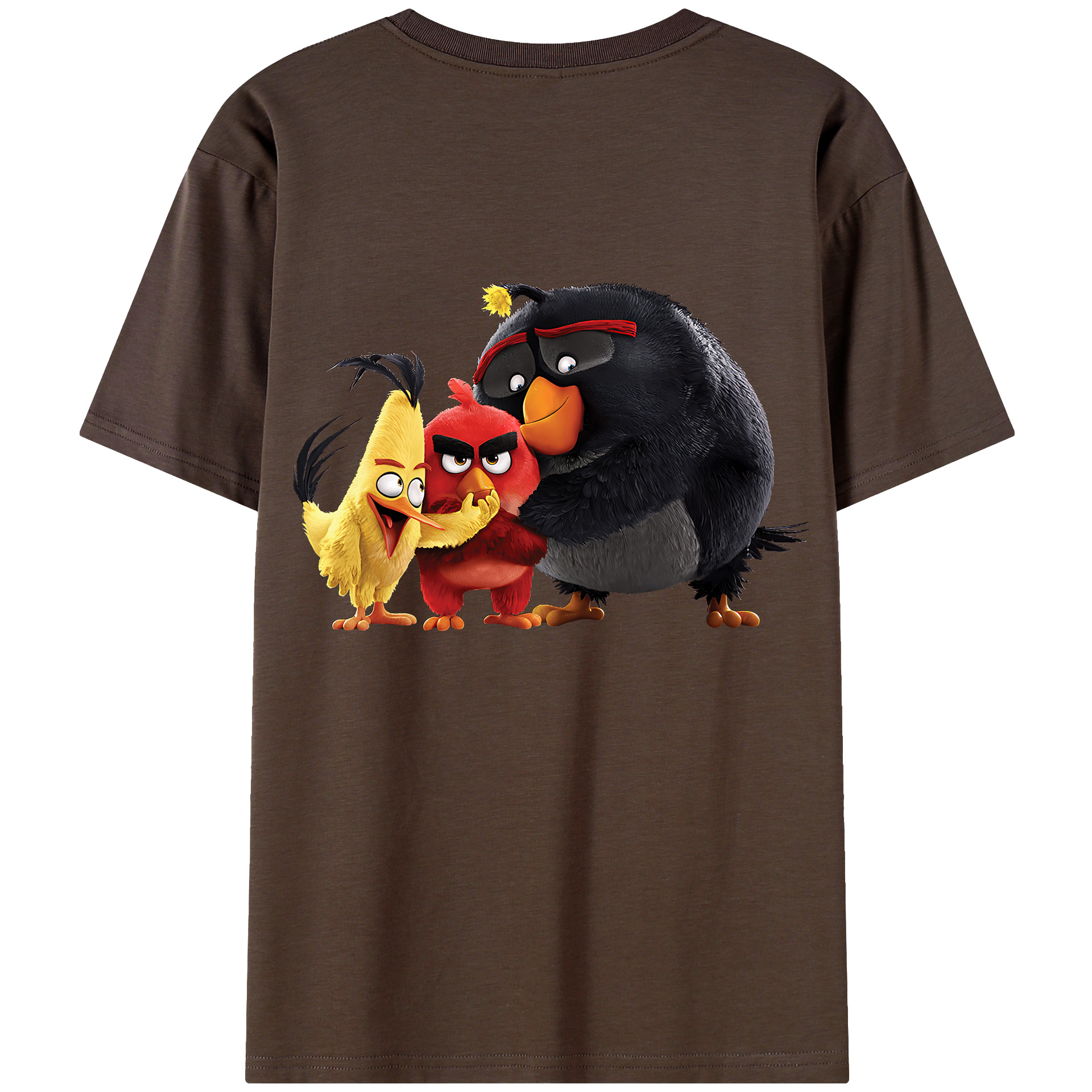 （画像用） Angry Birds アングリーバード 綿100％半袖Tシャツ（背面プリント）