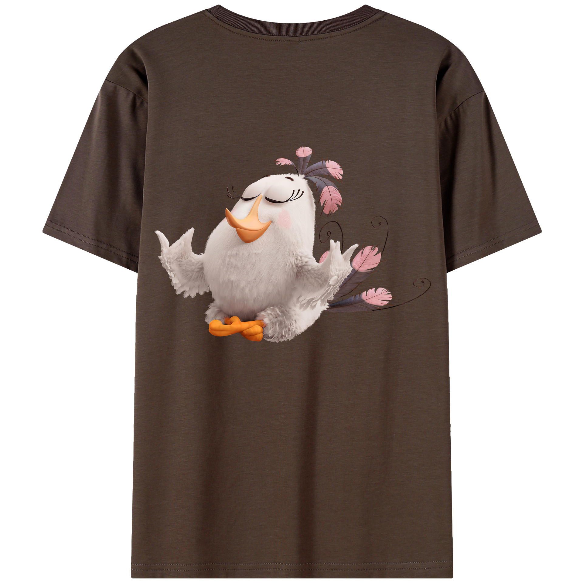 （画像用） Angry Birds アングリーバード 綿100％半袖Tシャツ（背面プリント）
