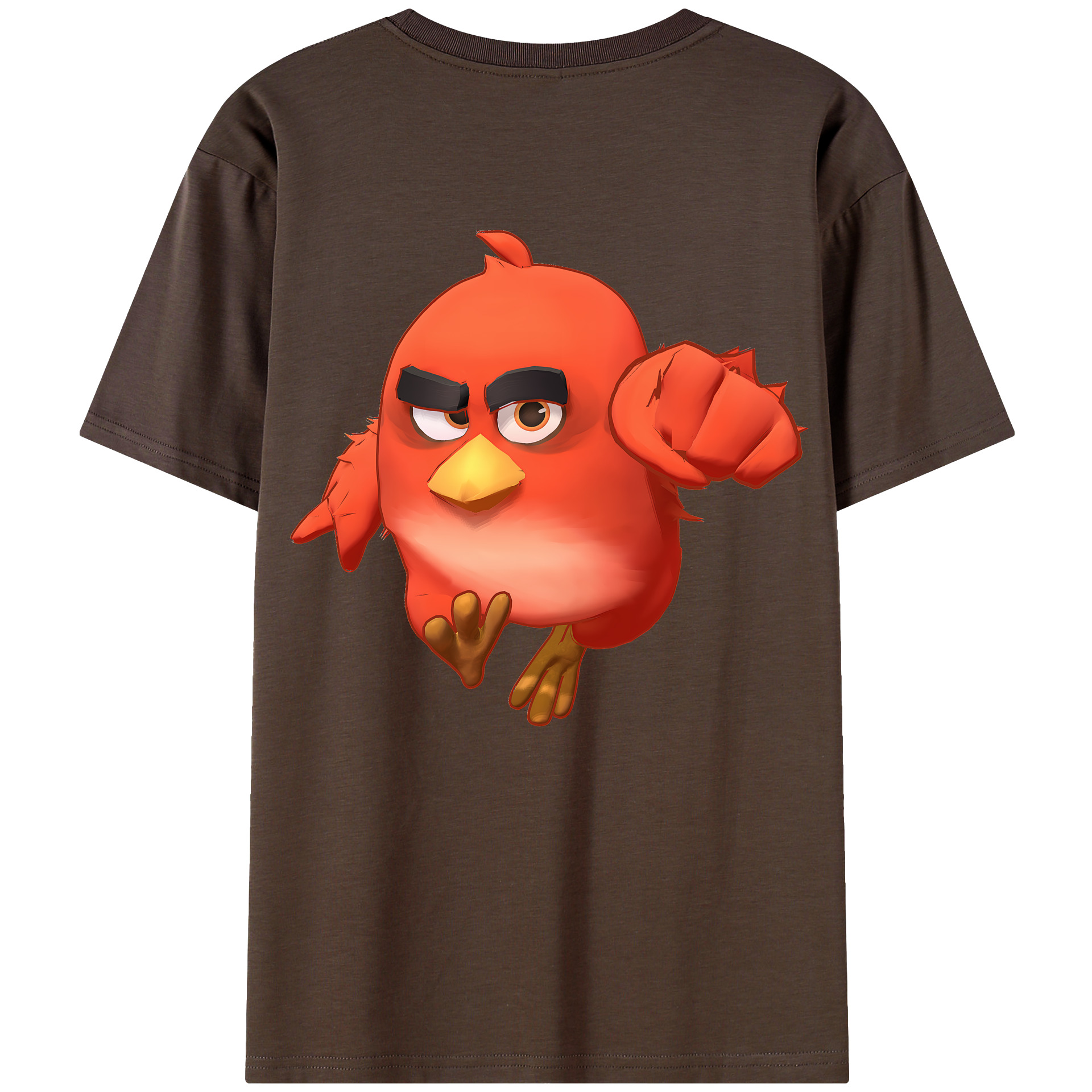 （画像用） Angry Birds アングリーバード 綿100％半袖Tシャツ（背面プリント）