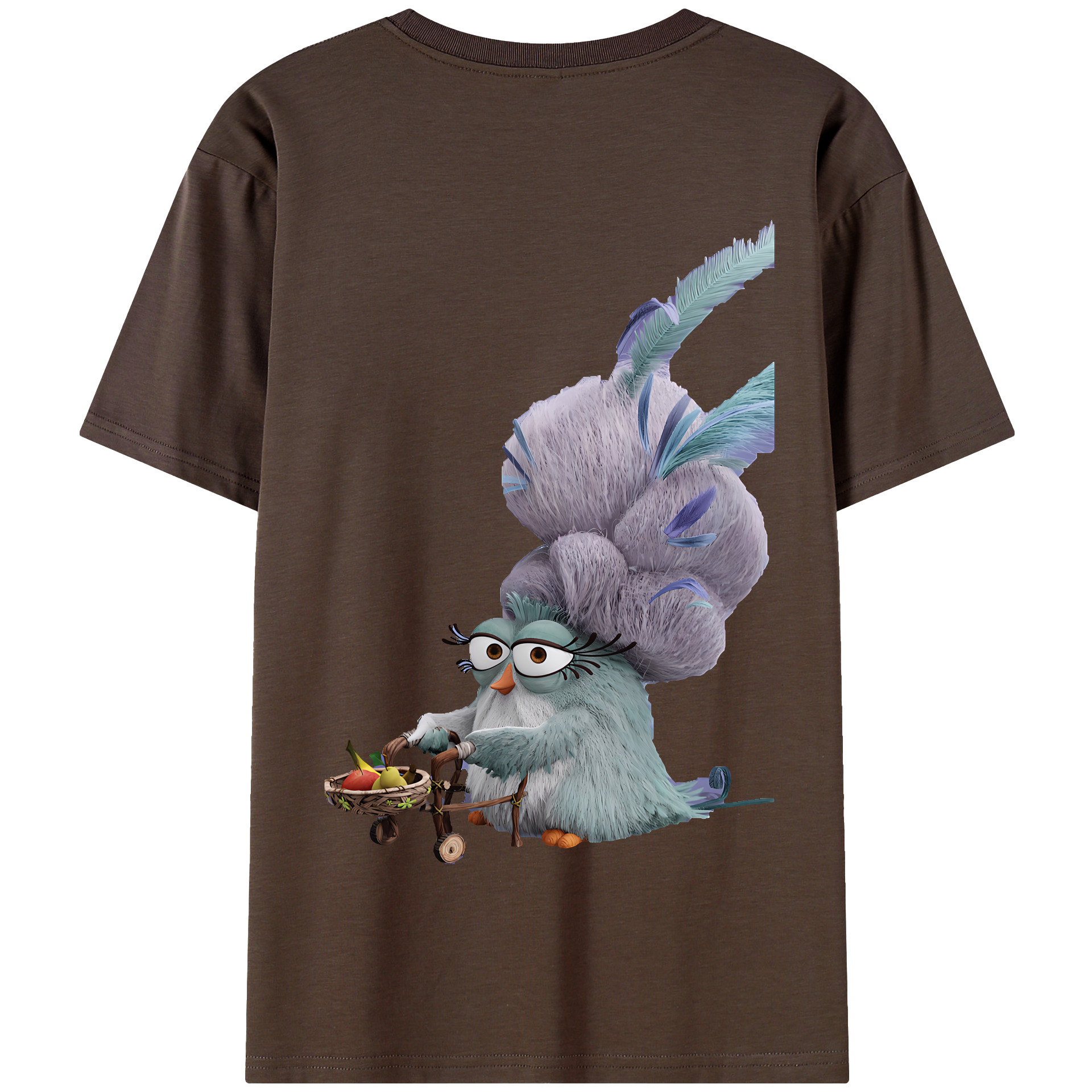 （画像用） Angry Birds アングリーバード 綿100％半袖Tシャツ（背面プリント）