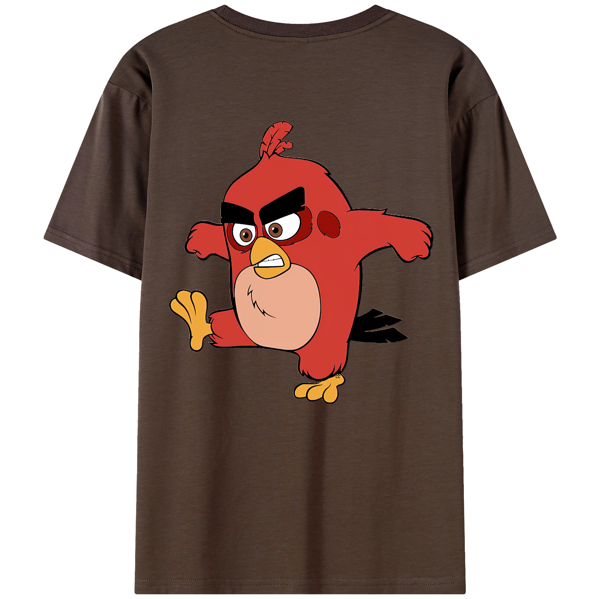 （画像用） Angry Birds アングリーバード 綿100％半袖Tシャツ（背面プリント）