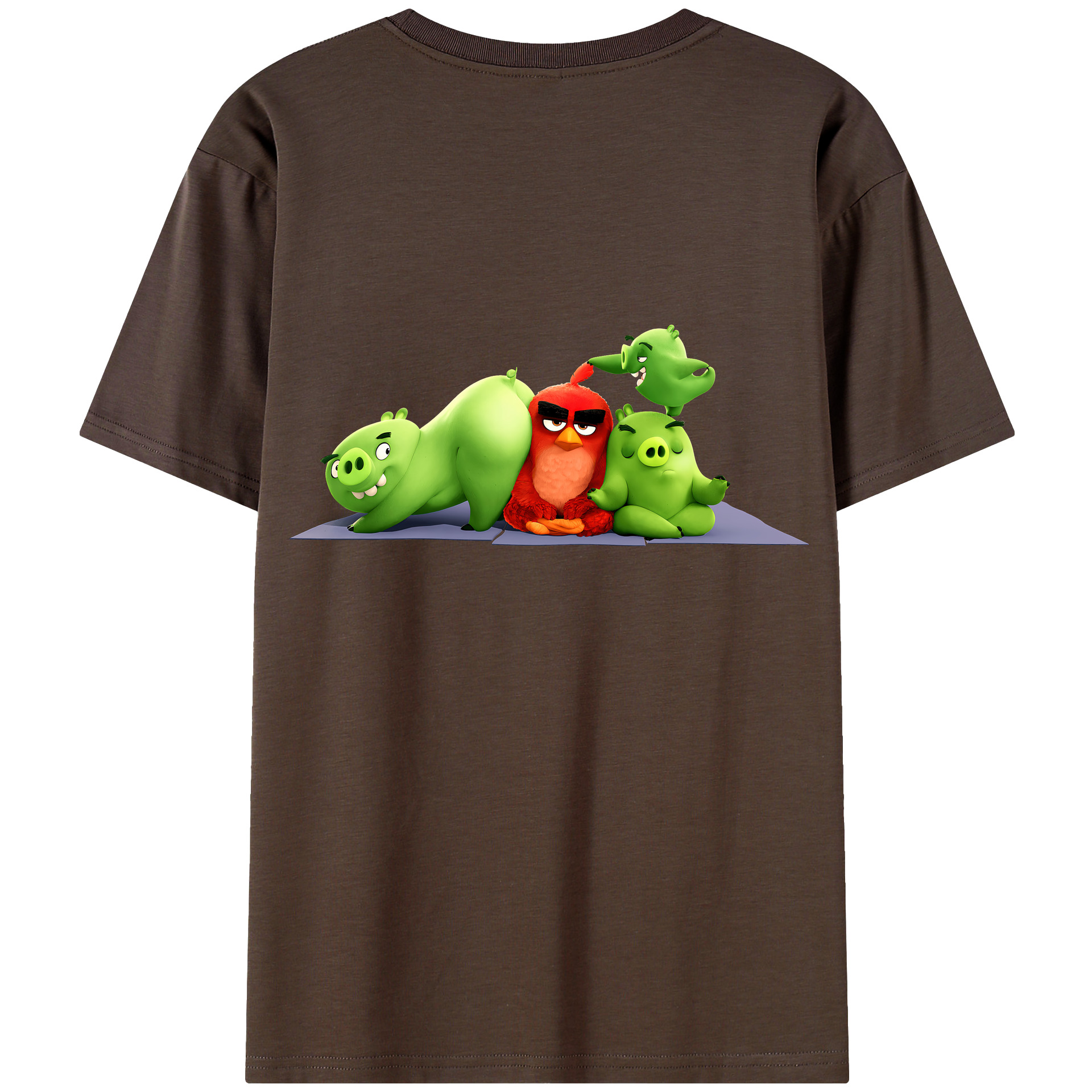 （画像用） Angry Birds アングリーバード 綿100％半袖Tシャツ（背面プリント）