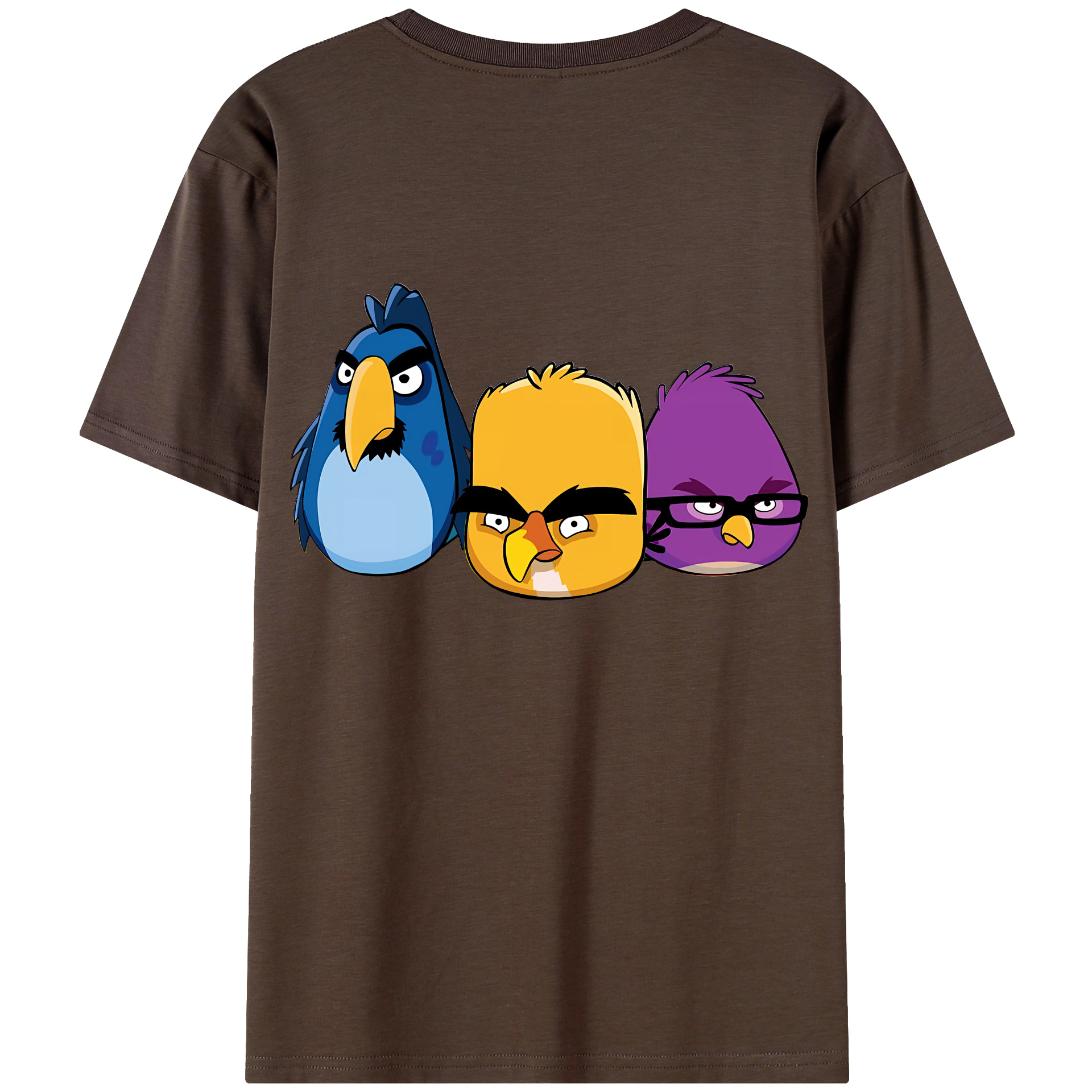 （画像用） Angry Birds アングリーバード 綿100％半袖Tシャツ（背面プリント）