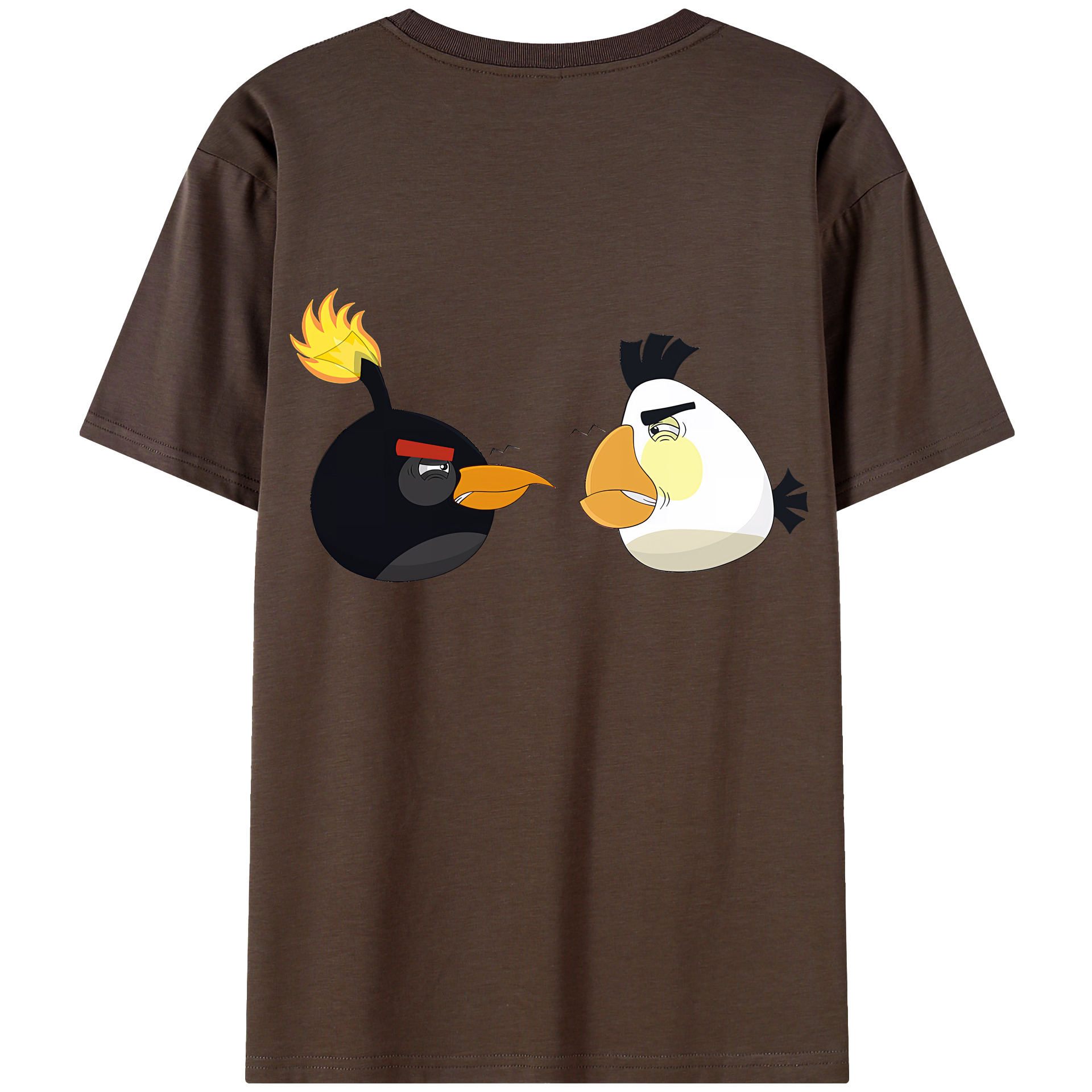 （画像用） Angry Birds アングリーバード 綿100％半袖Tシャツ（背面プリント）