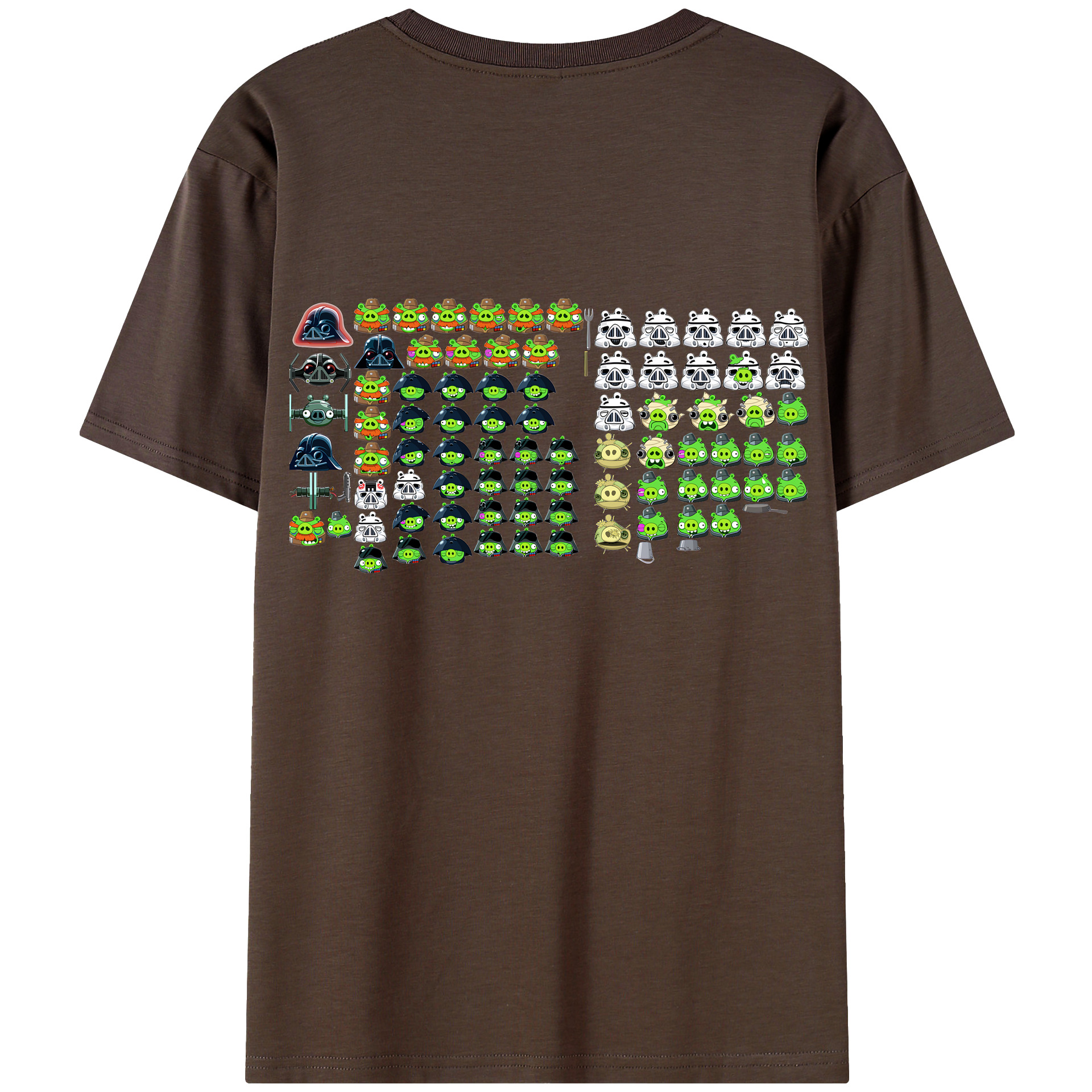 （画像用） Angry Birds アングリーバード 綿100％半袖Tシャツ（背面プリント）