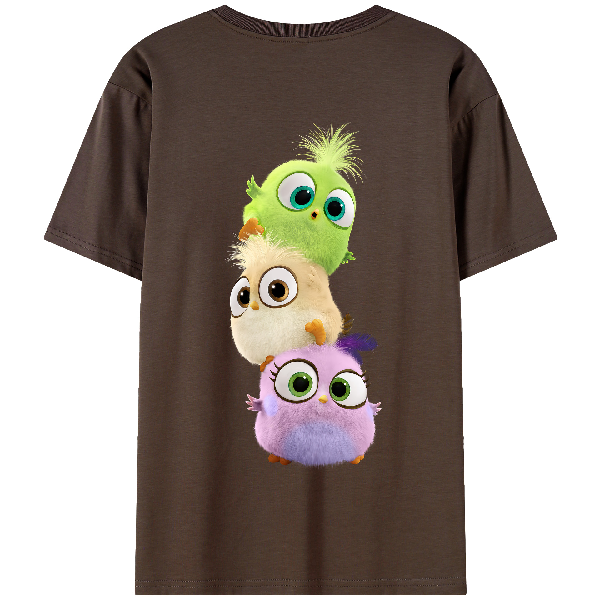 （画像用） Angry Birds アングリーバード 綿100％半袖Tシャツ（背面プリント）