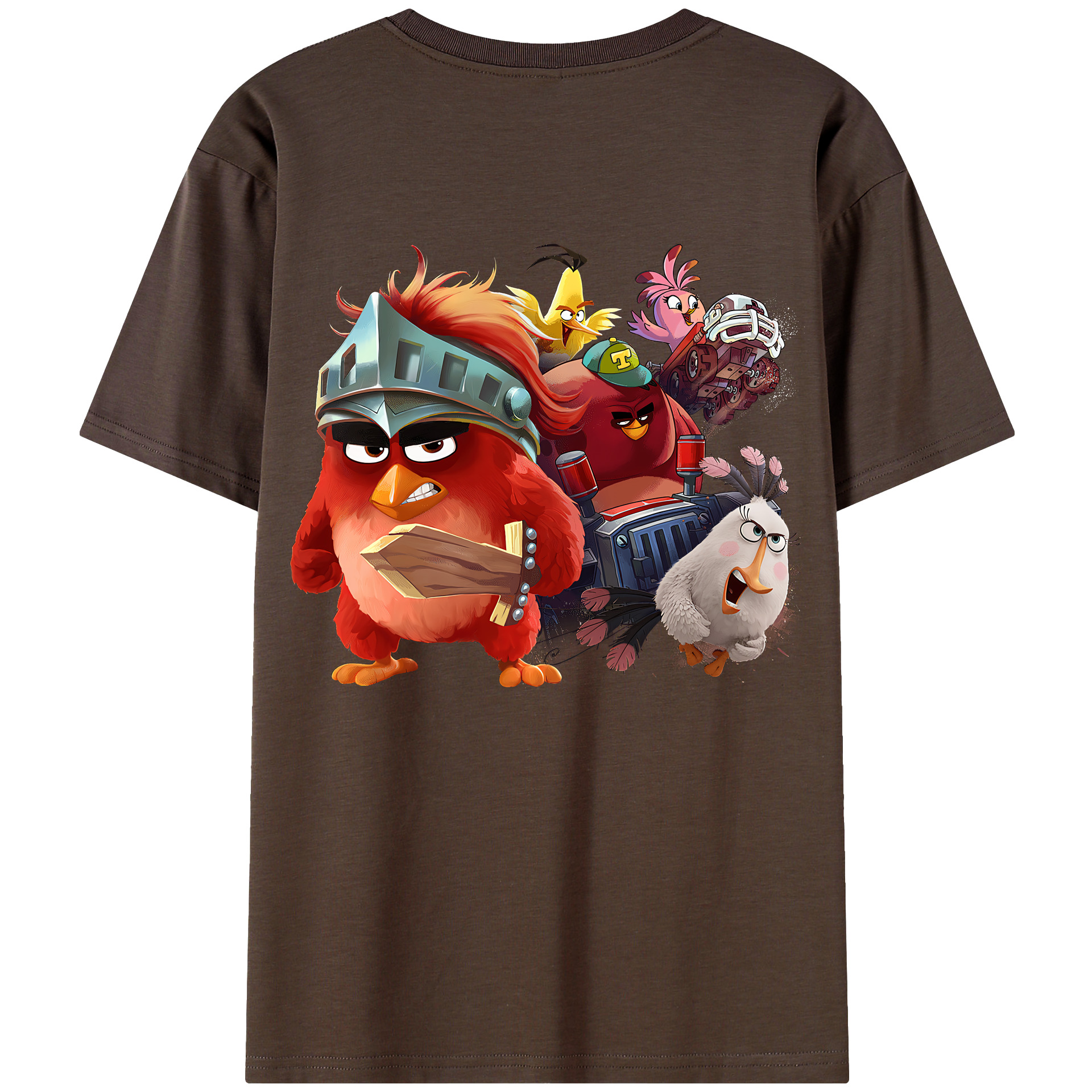 （画像用） Angry Birds アングリーバード 綿100％半袖Tシャツ（背面プリント）