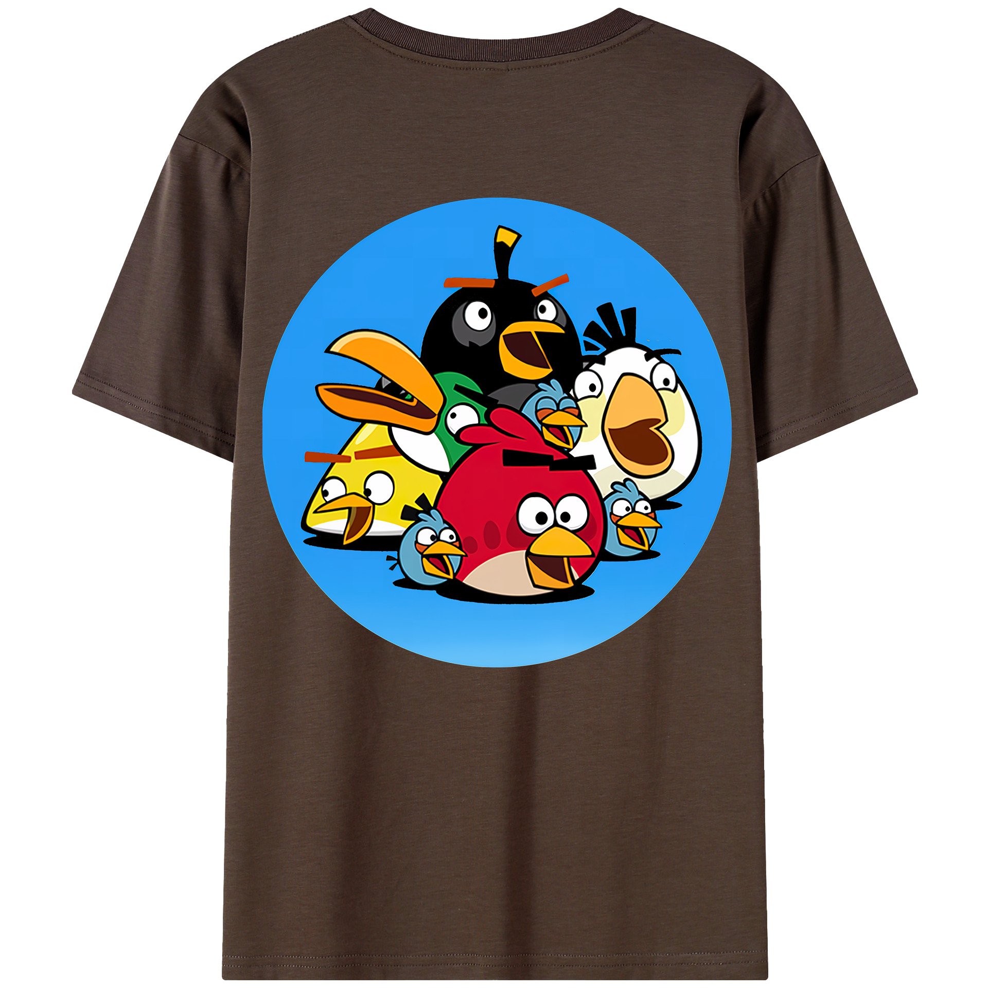 （画像用） Angry Birds アングリーバード 綿100％半袖Tシャツ（背面プリント）