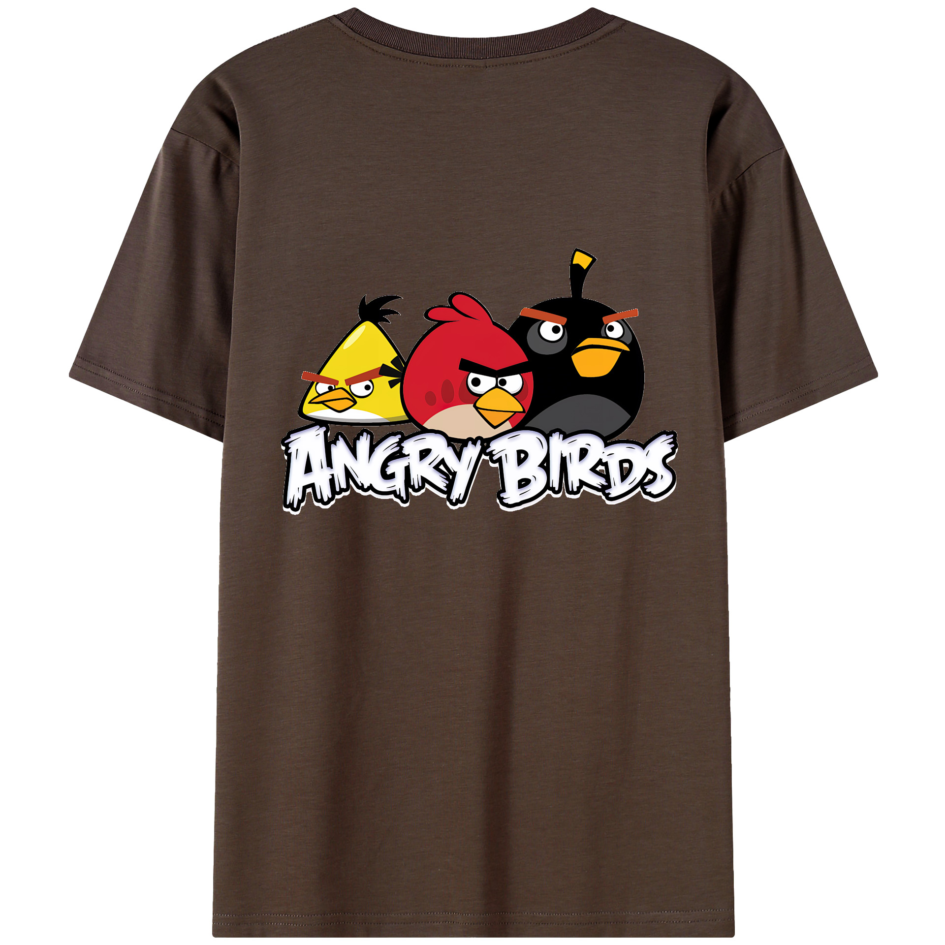 （画像用） Angry Birds アングリーバード 綿100％半袖Tシャツ（背面プリント）