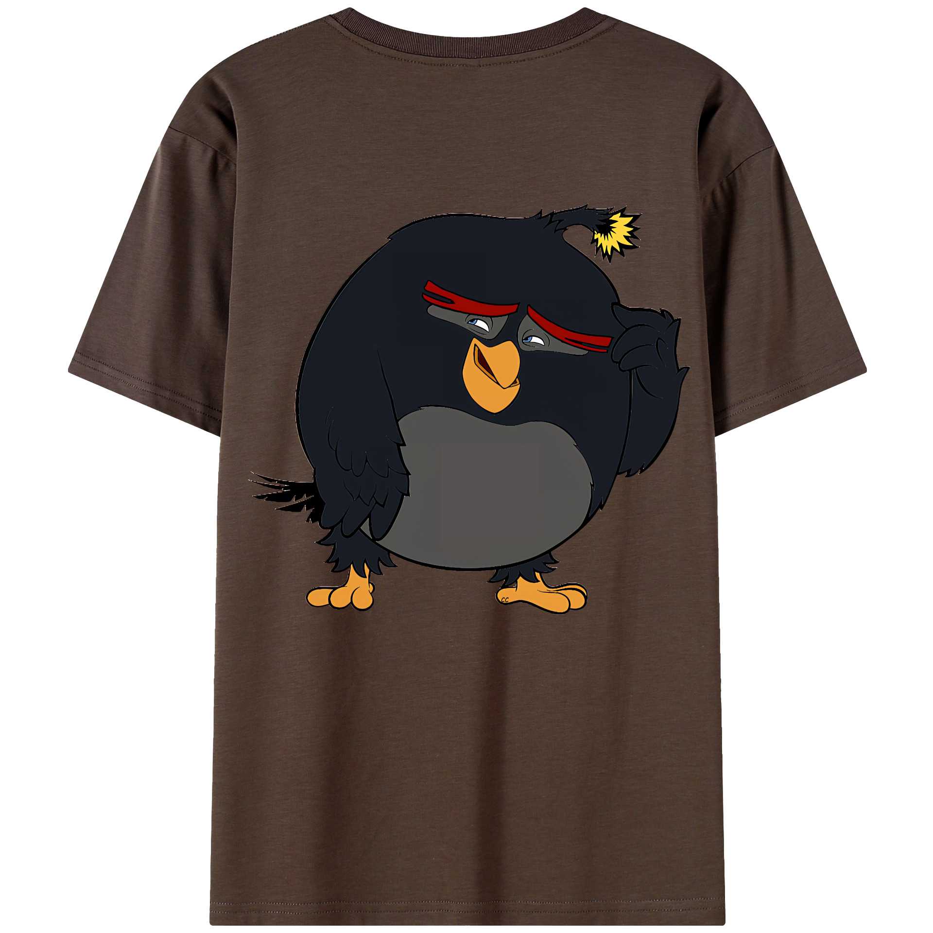 （画像用） Angry Birds アングリーバード 綿100％半袖Tシャツ（背面プリント）