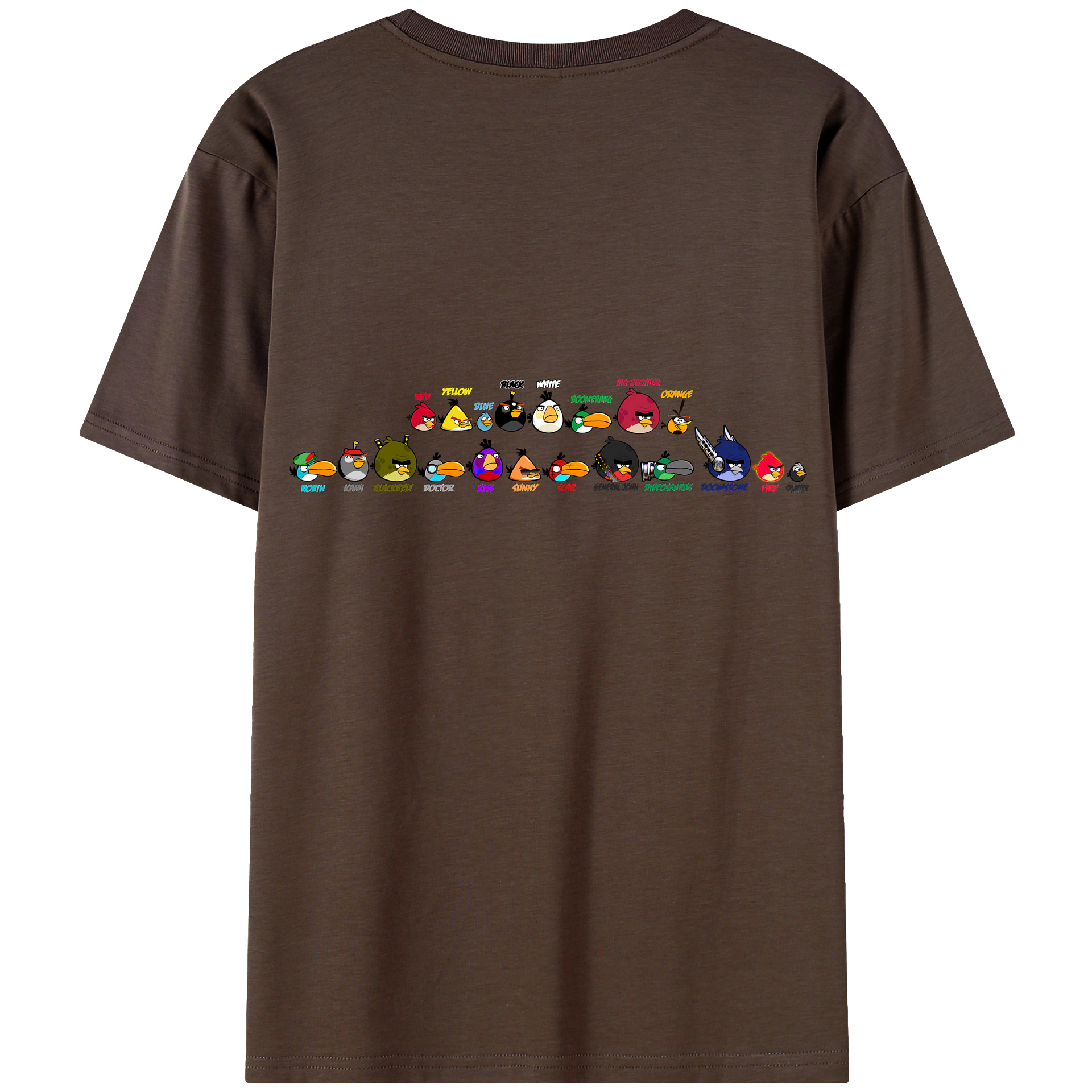 （画像用） Angry Birds アングリーバード 綿100％半袖Tシャツ（背面プリント）