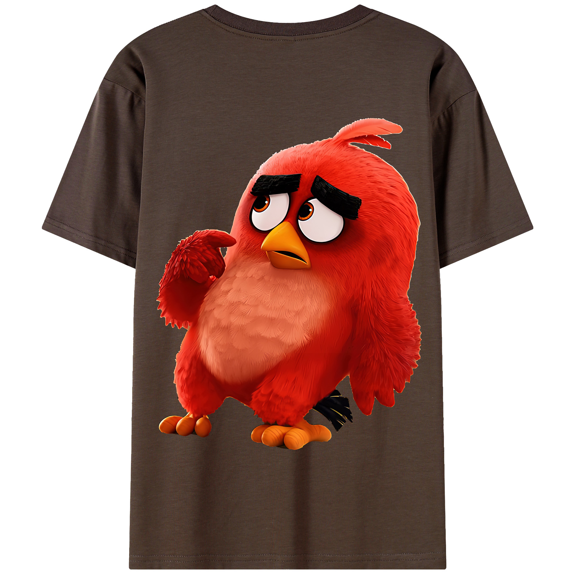 （画像用） Angry Birds アングリーバード 綿100％半袖Tシャツ（背面プリント）