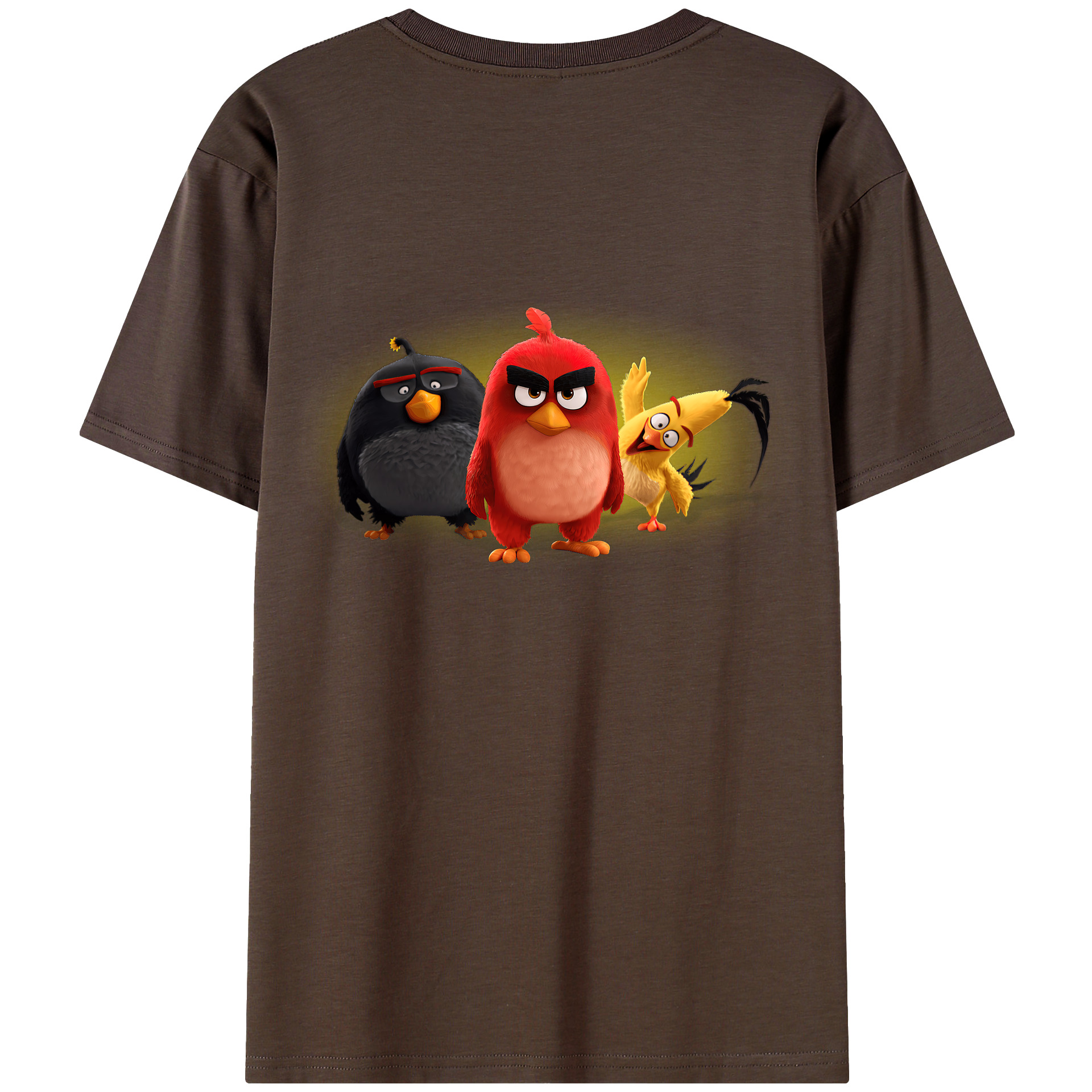 （画像用） Angry Birds アングリーバード 綿100％半袖Tシャツ（背面プリント）