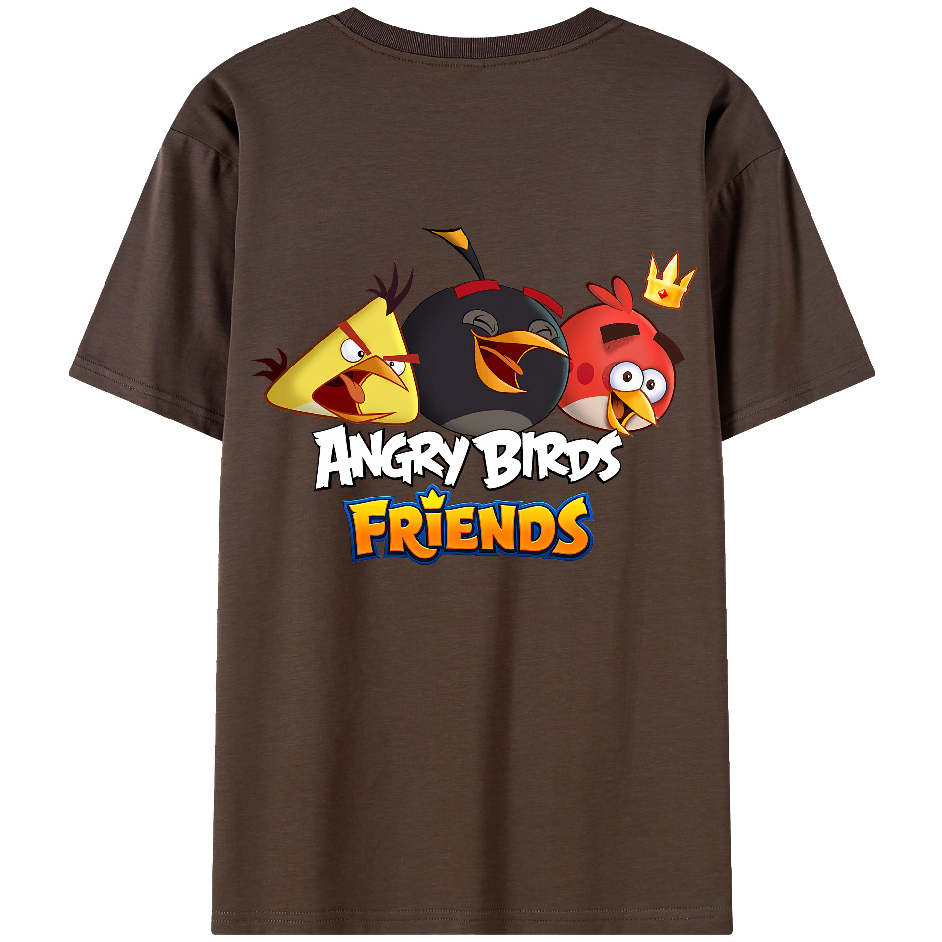 （画像用） Angry Birds アングリーバード 綿100％半袖Tシャツ（背面プリント）