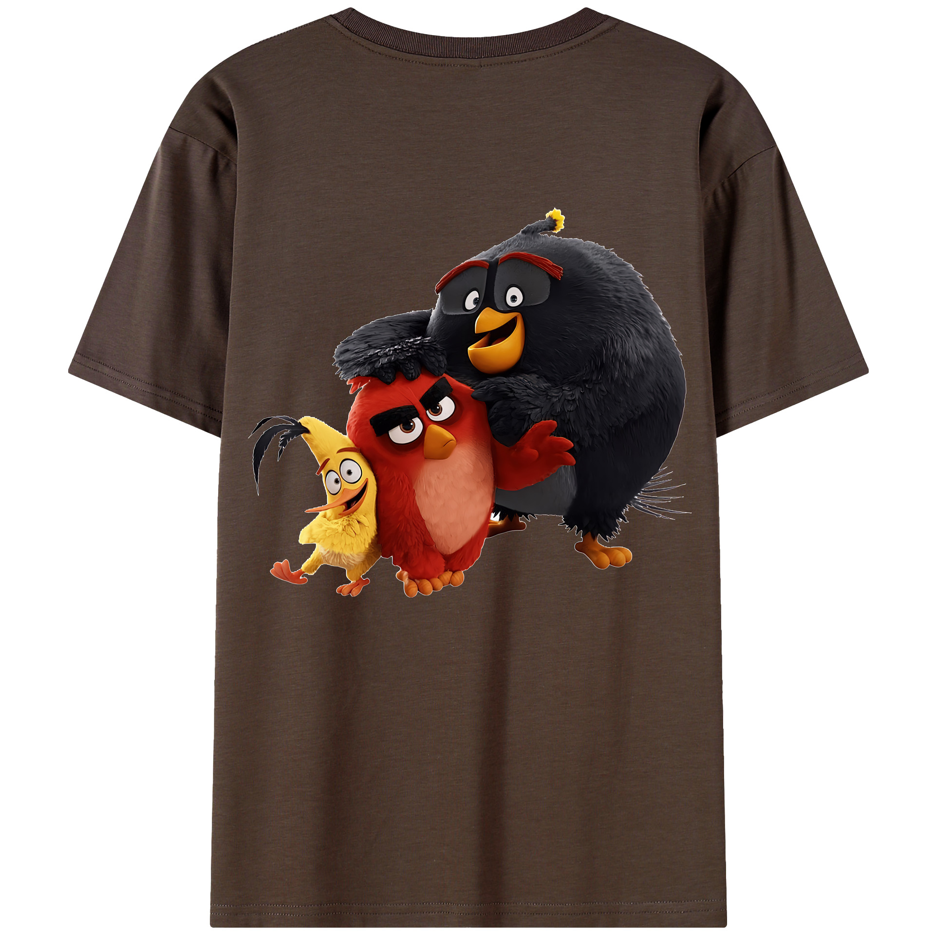 （画像用） Angry Birds アングリーバード 綿100％半袖Tシャツ（背面プリント）