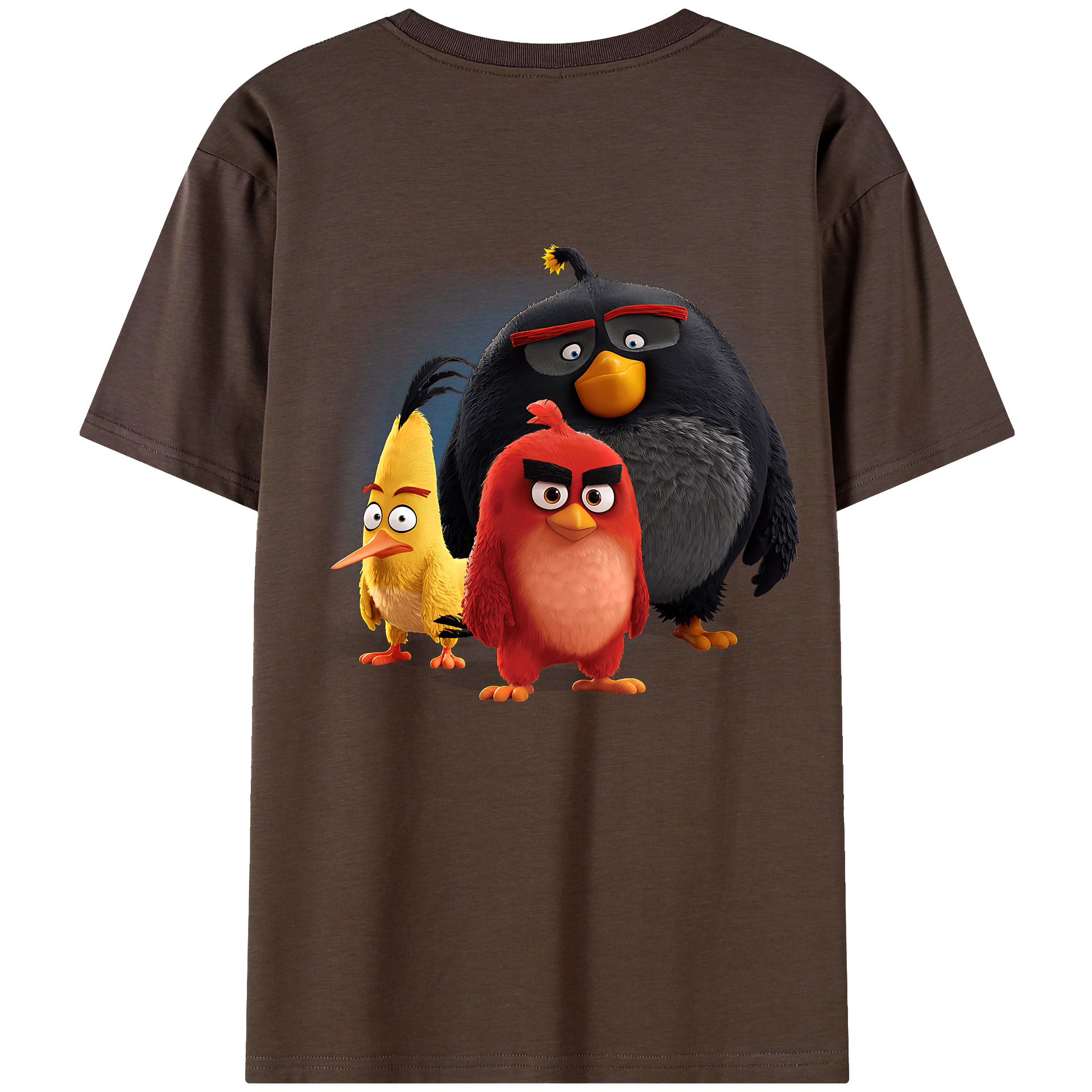 （画像用） Angry Birds アングリーバード 綿100％半袖Tシャツ（背面プリント）