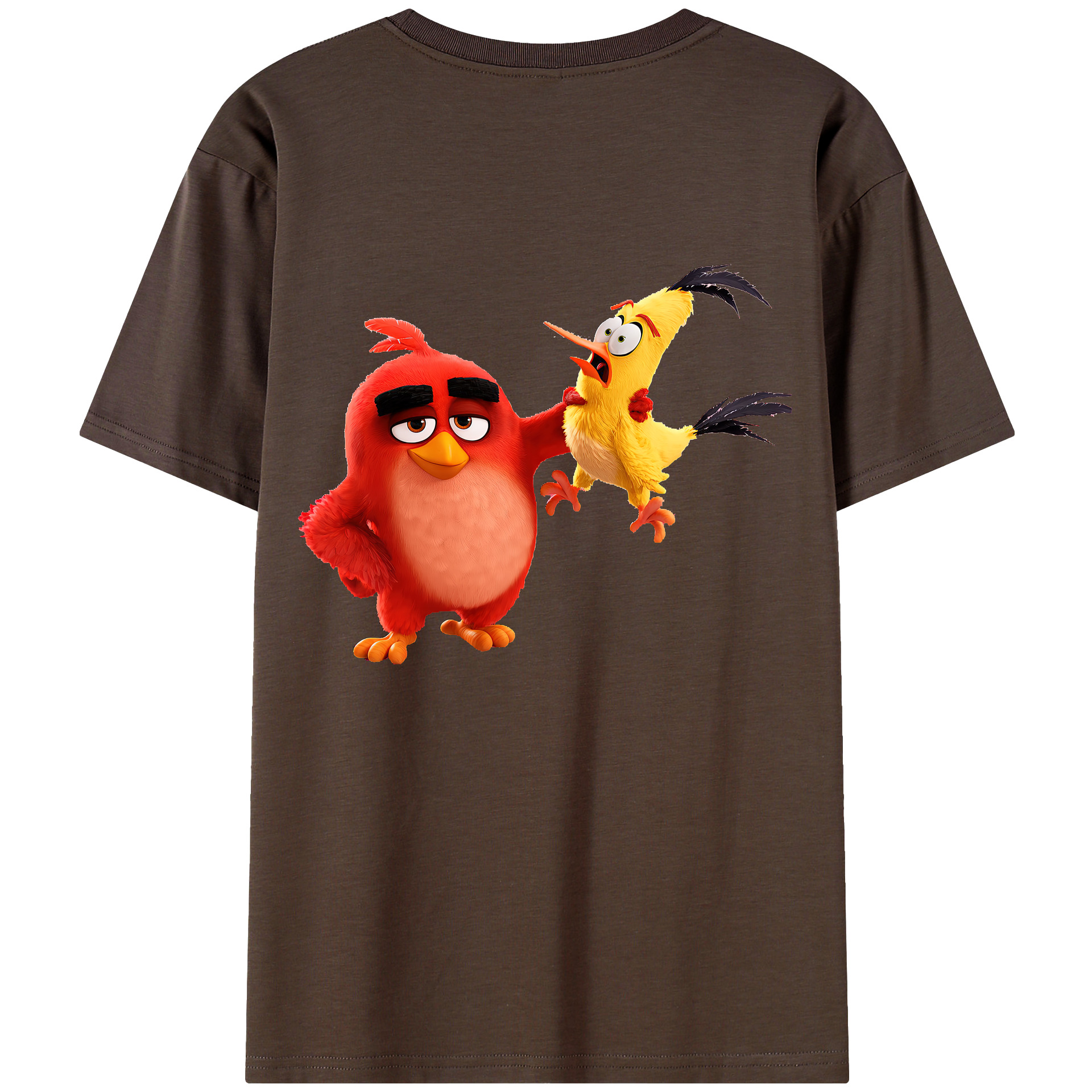 （画像用） Angry Birds アングリーバード 綿100％半袖Tシャツ（背面プリント）