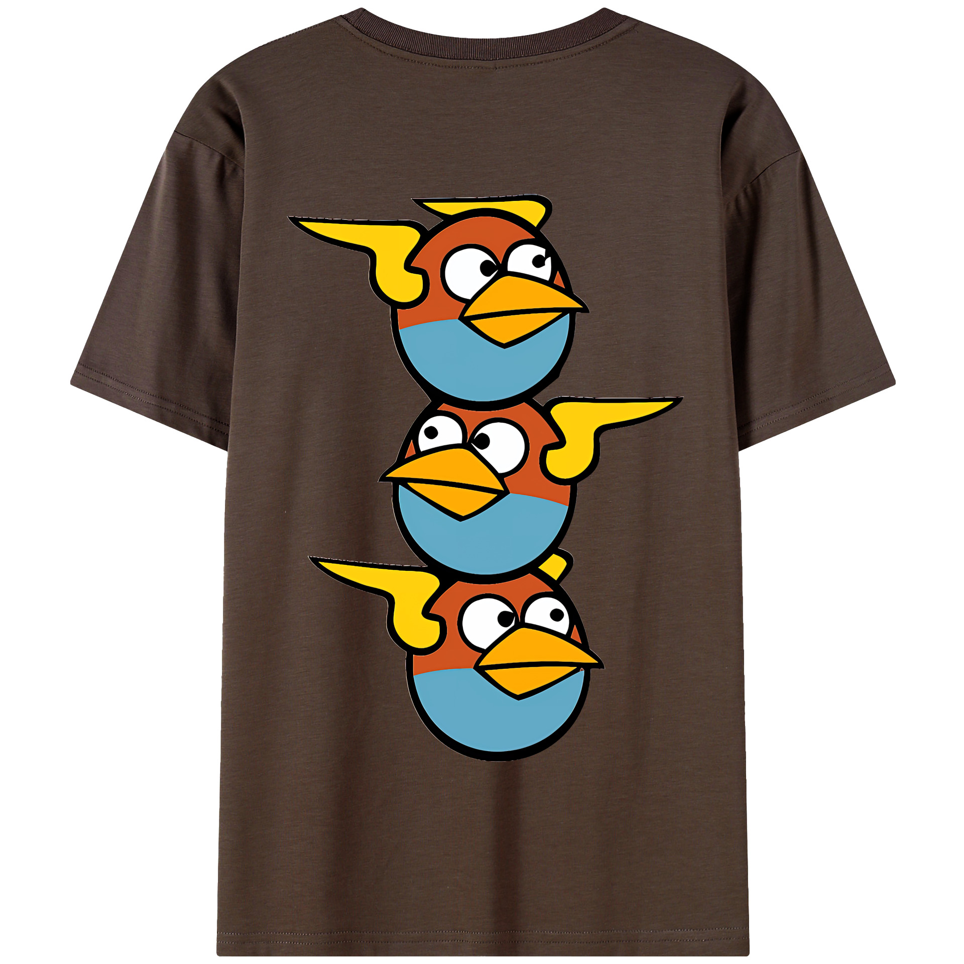 （画像用） Angry Birds アングリーバード 綿100％半袖Tシャツ（背面プリント）
