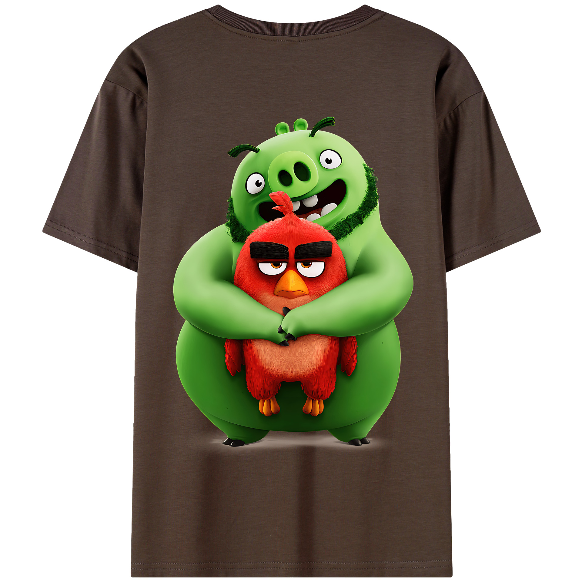 （画像用） Angry Birds アングリーバード 綿100％半袖Tシャツ（背面プリント）