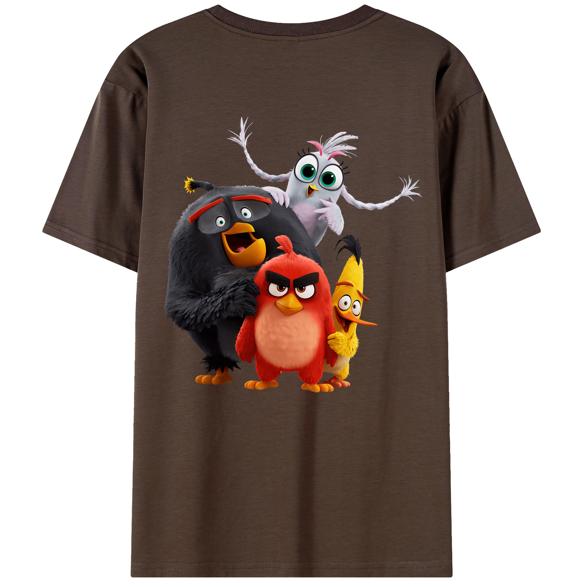 （画像用） Angry Birds アングリーバード 綿100％半袖Tシャツ（背面プリント）