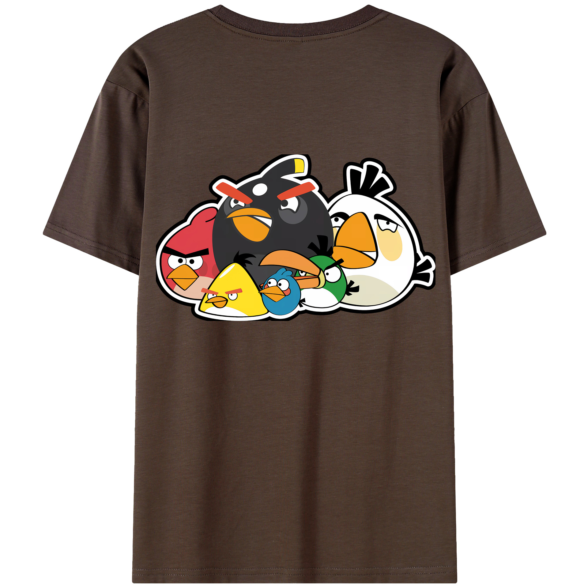 （画像用） Angry Birds アングリーバード 綿100％半袖Tシャツ（背面プリント）