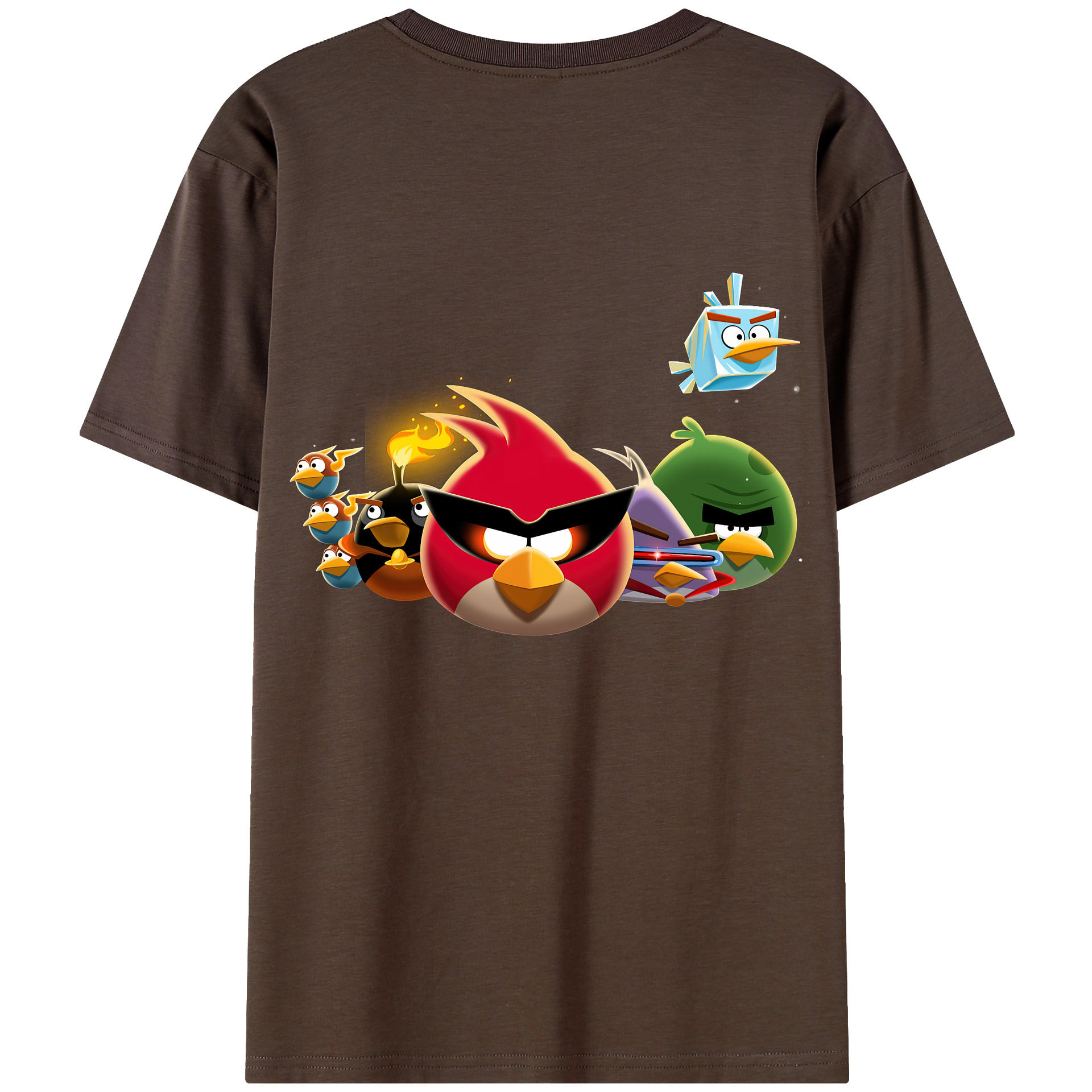 （画像用） Angry Birds アングリーバード 綿100％半袖Tシャツ（背面プリント）