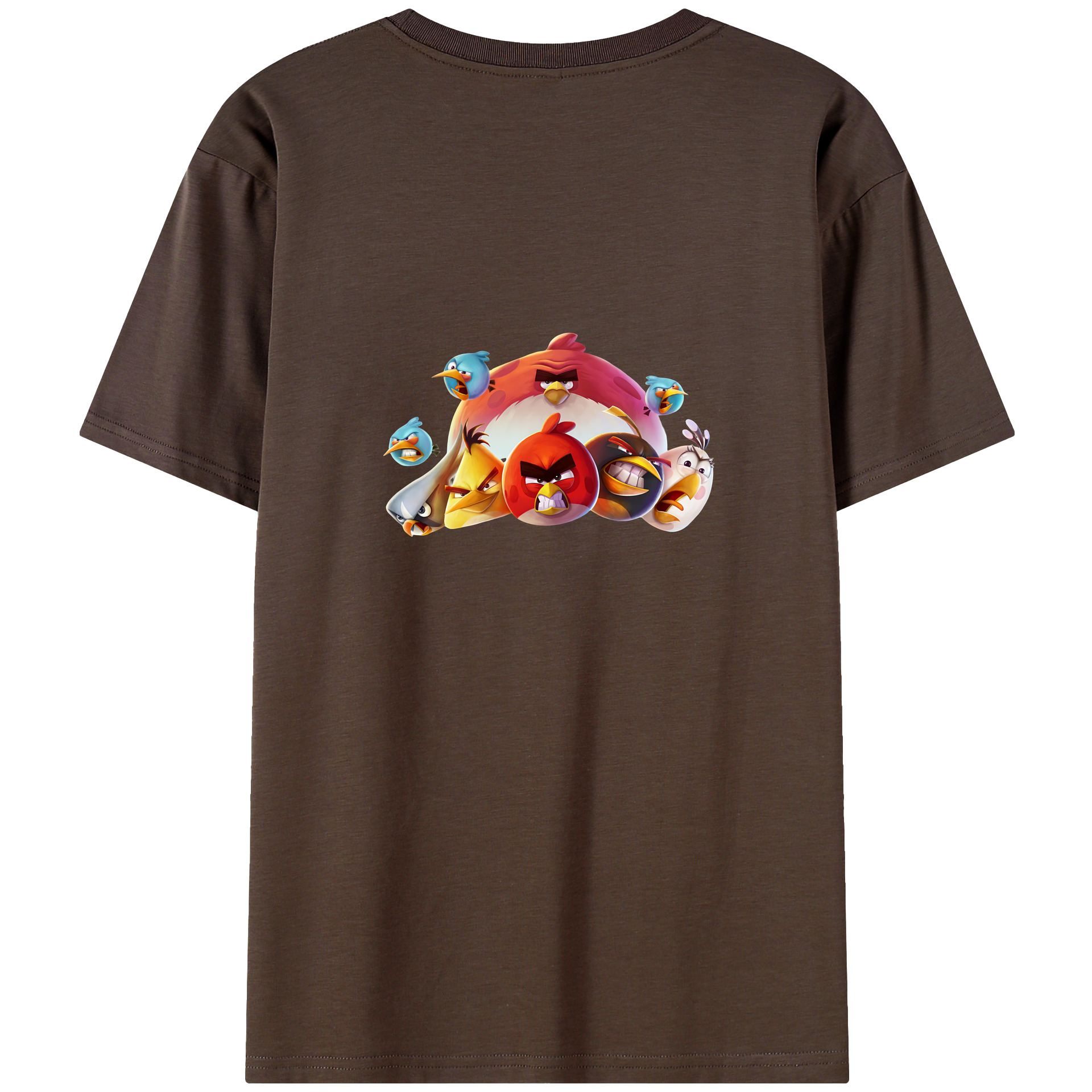 （画像用） Angry Birds アングリーバード 綿100％半袖Tシャツ（背面プリント）
