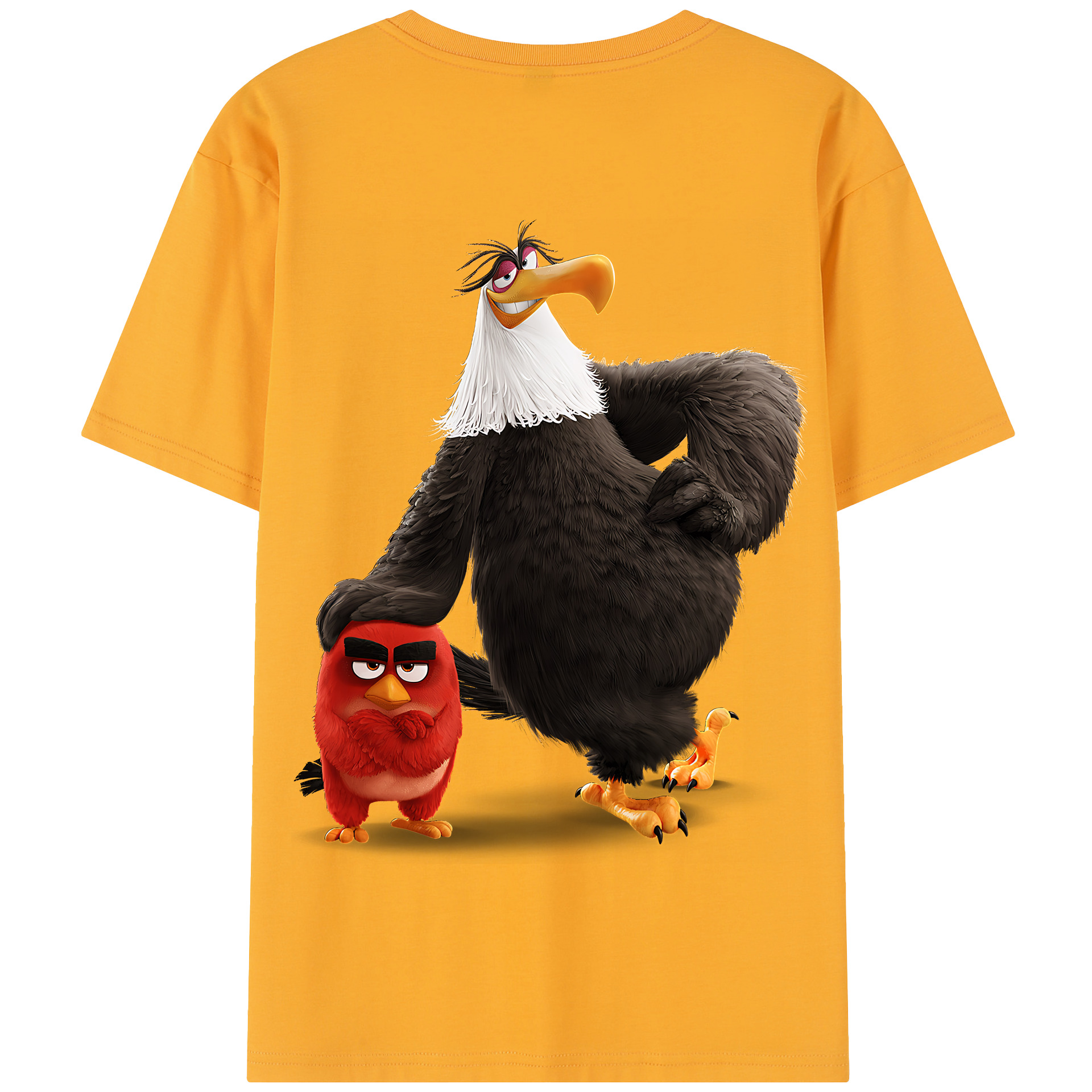 （画像用） Angry Birds アングリーバード 綿100％半袖Tシャツ（背面プリント）