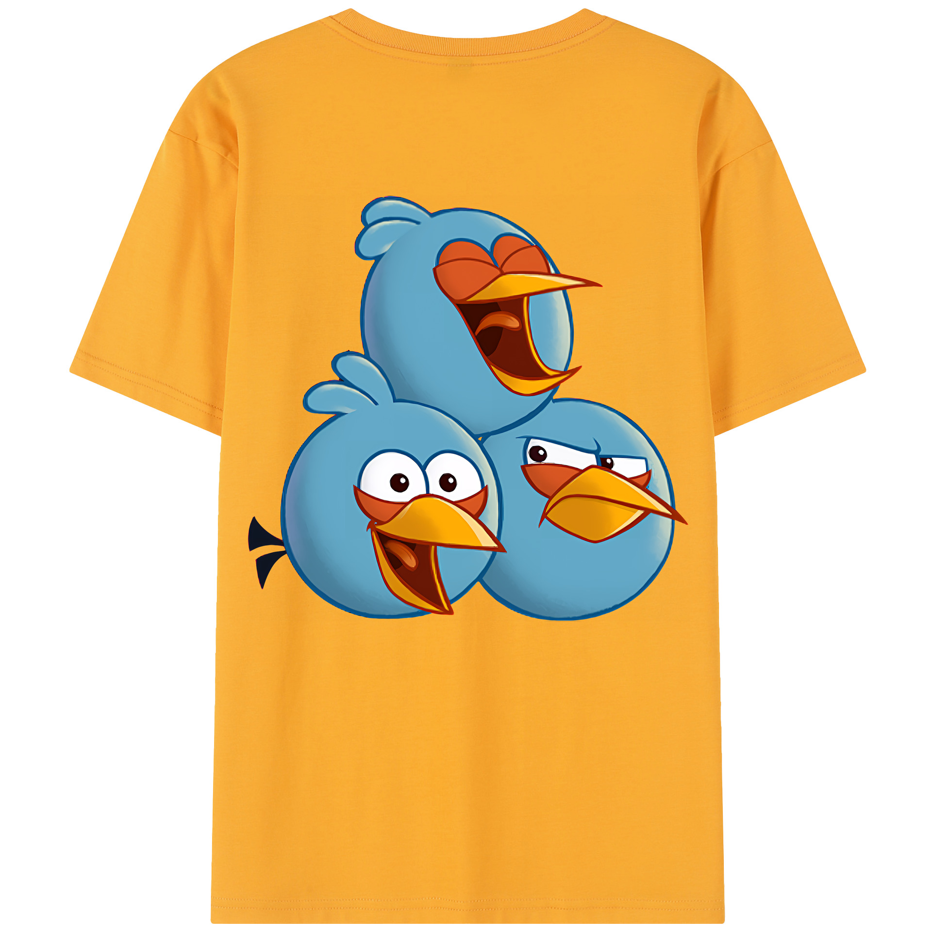 （画像用） Angry Birds アングリーバード 綿100％半袖Tシャツ（背面プリント）