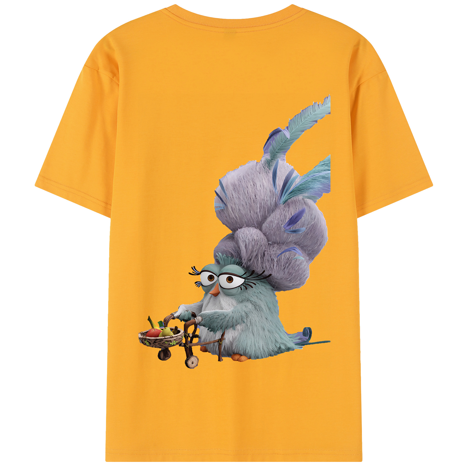 （画像用） Angry Birds アングリーバード 綿100％半袖Tシャツ（背面プリント）