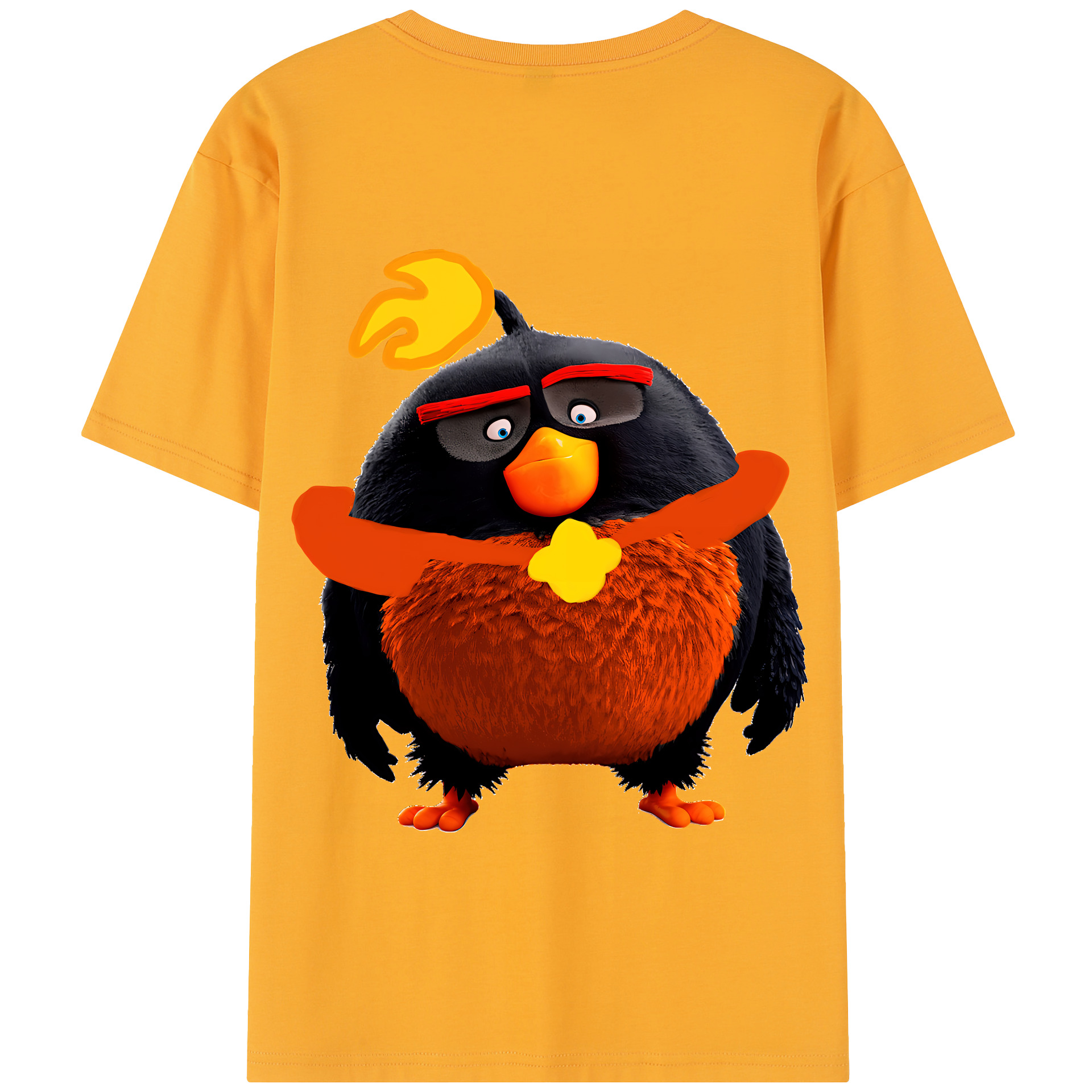 （画像用） Angry Birds アングリーバード 綿100％半袖Tシャツ（背面プリント）